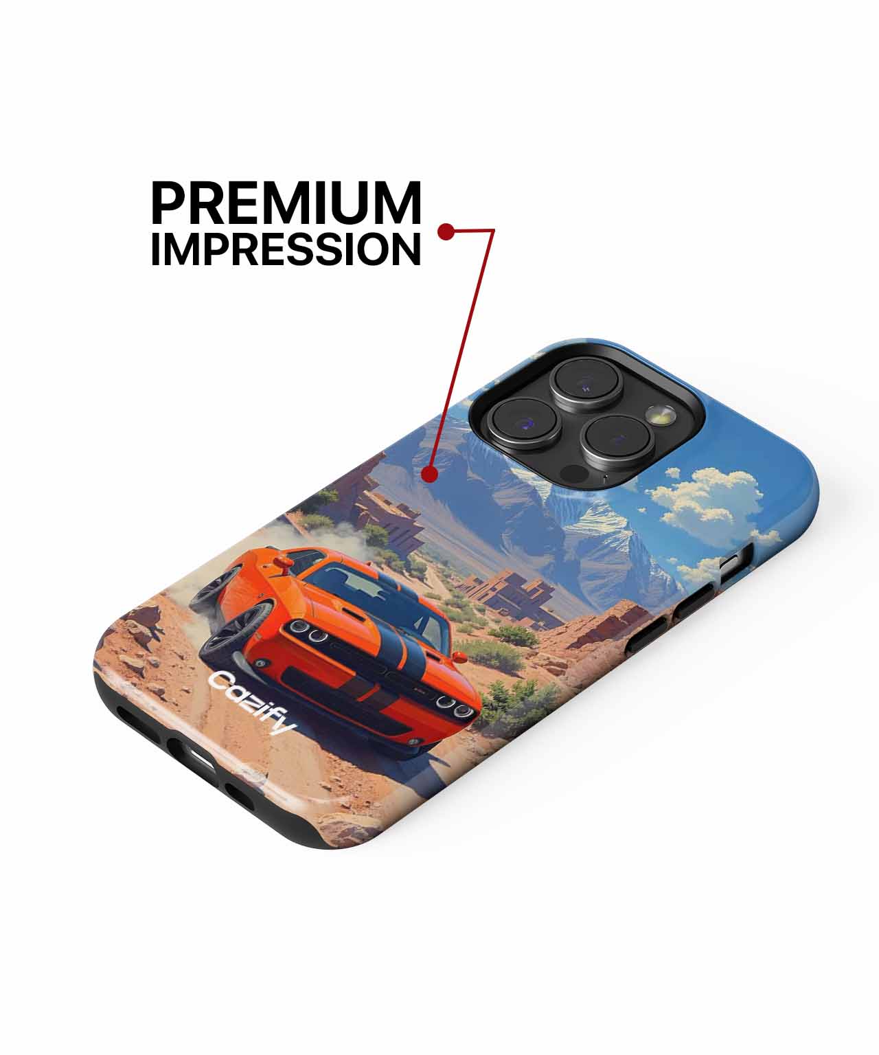 Revved Up Adventure Through Desert Mountains iPhone case Case Cazify - Delivery Canada