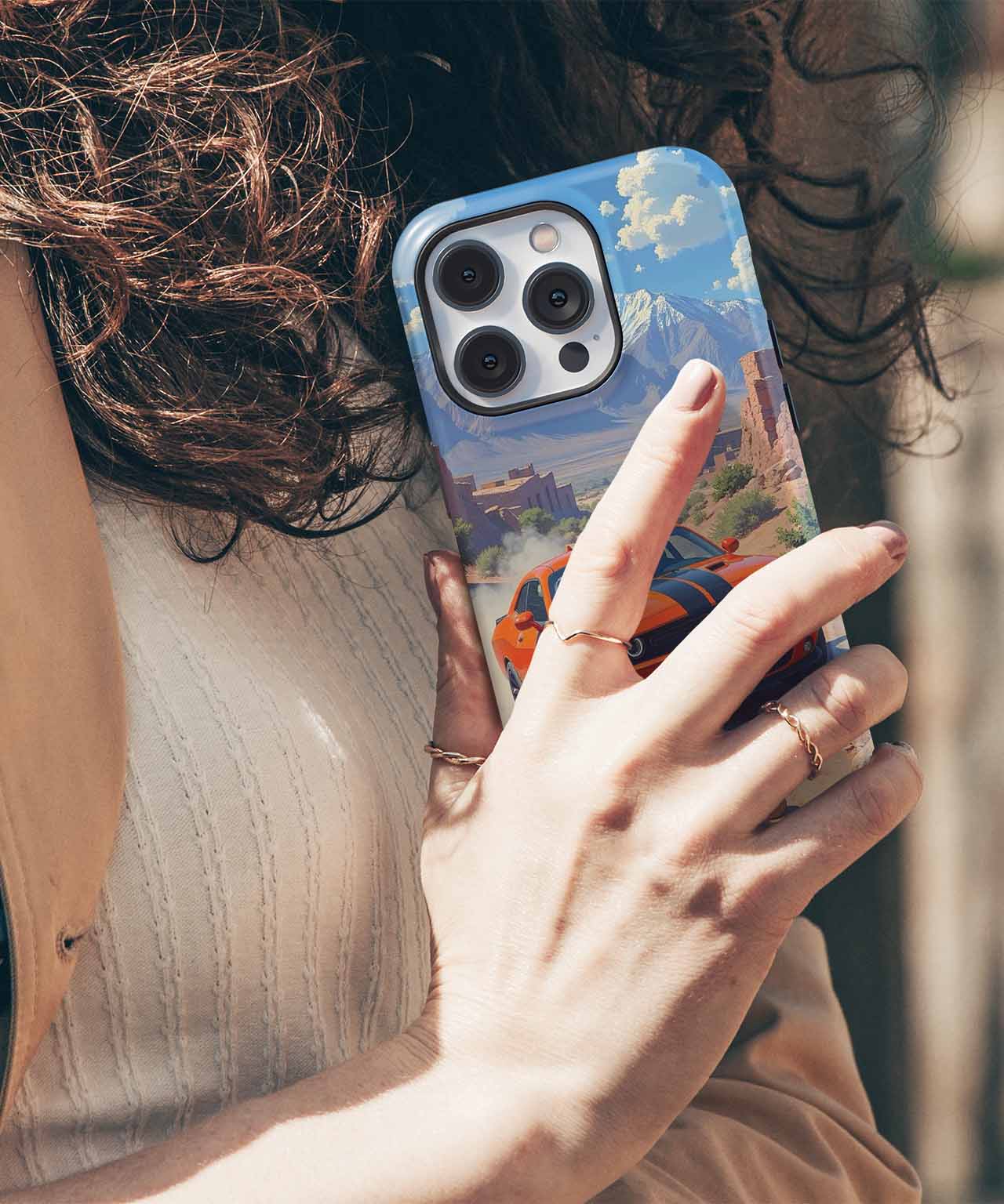 Revved Up Adventure Through Desert Mountains iPhone case Case Cazify - Delivery Canada