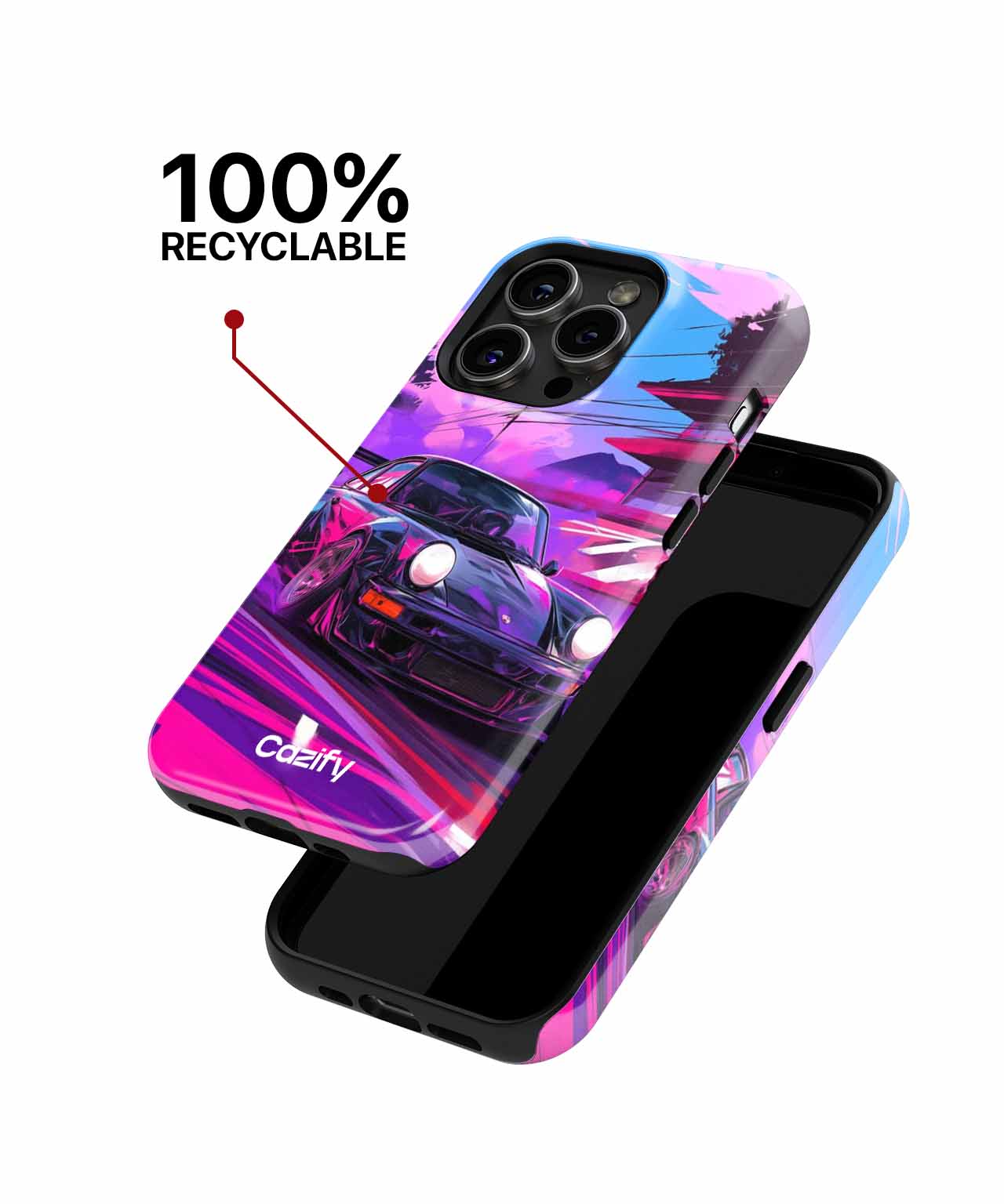 Revved Up for a Neon Adventure iPhone case Case Cazify - Delivery Canada