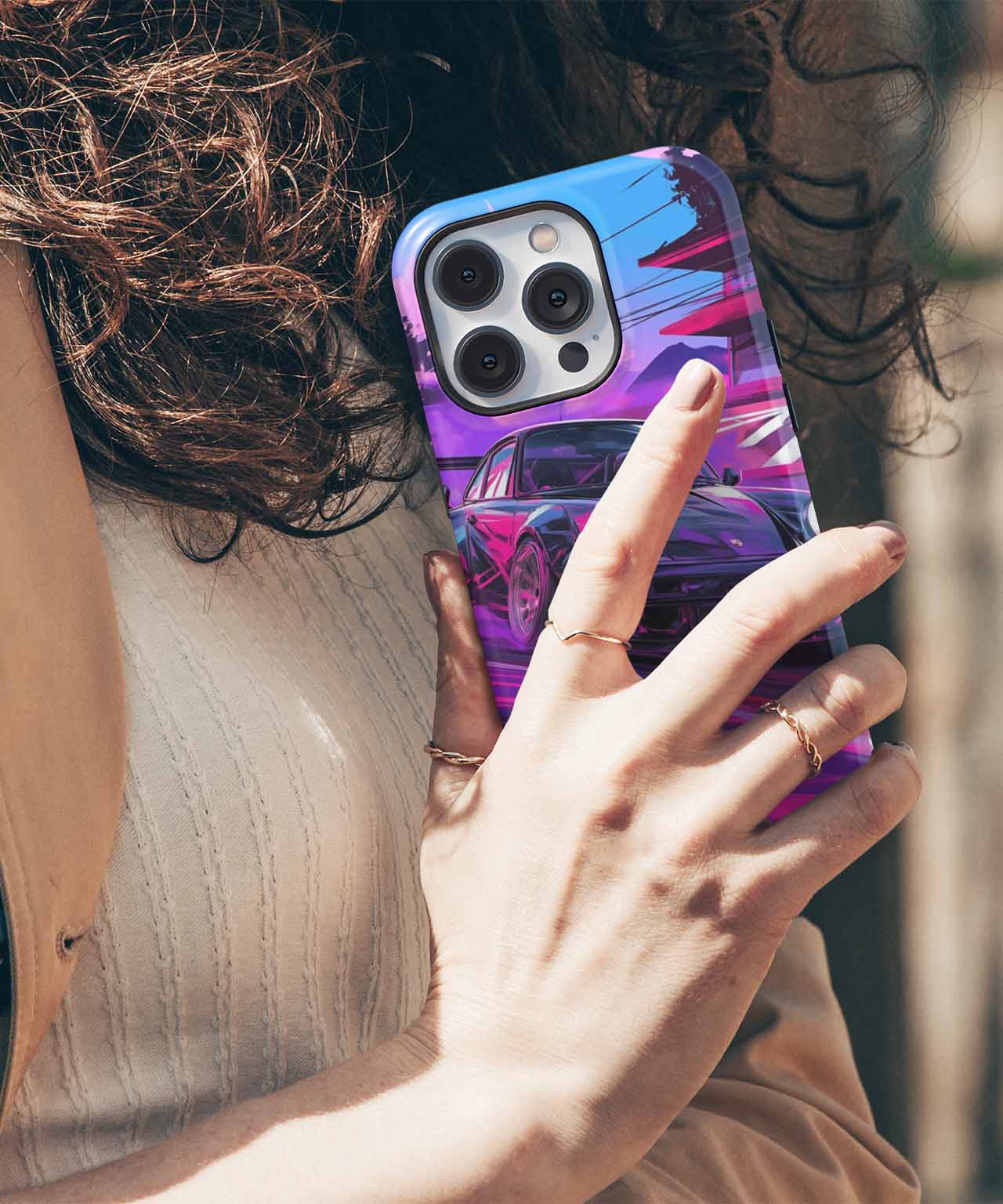 Revved Up for a Neon Adventure iPhone case Case Cazify - Delivery Canada