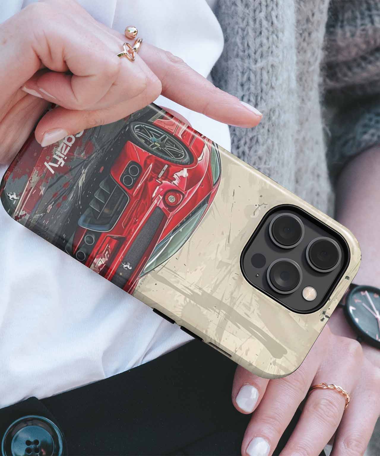 Revved Up Red Racer Extravaganza iPhone case Case Cazify - Delivery Canada