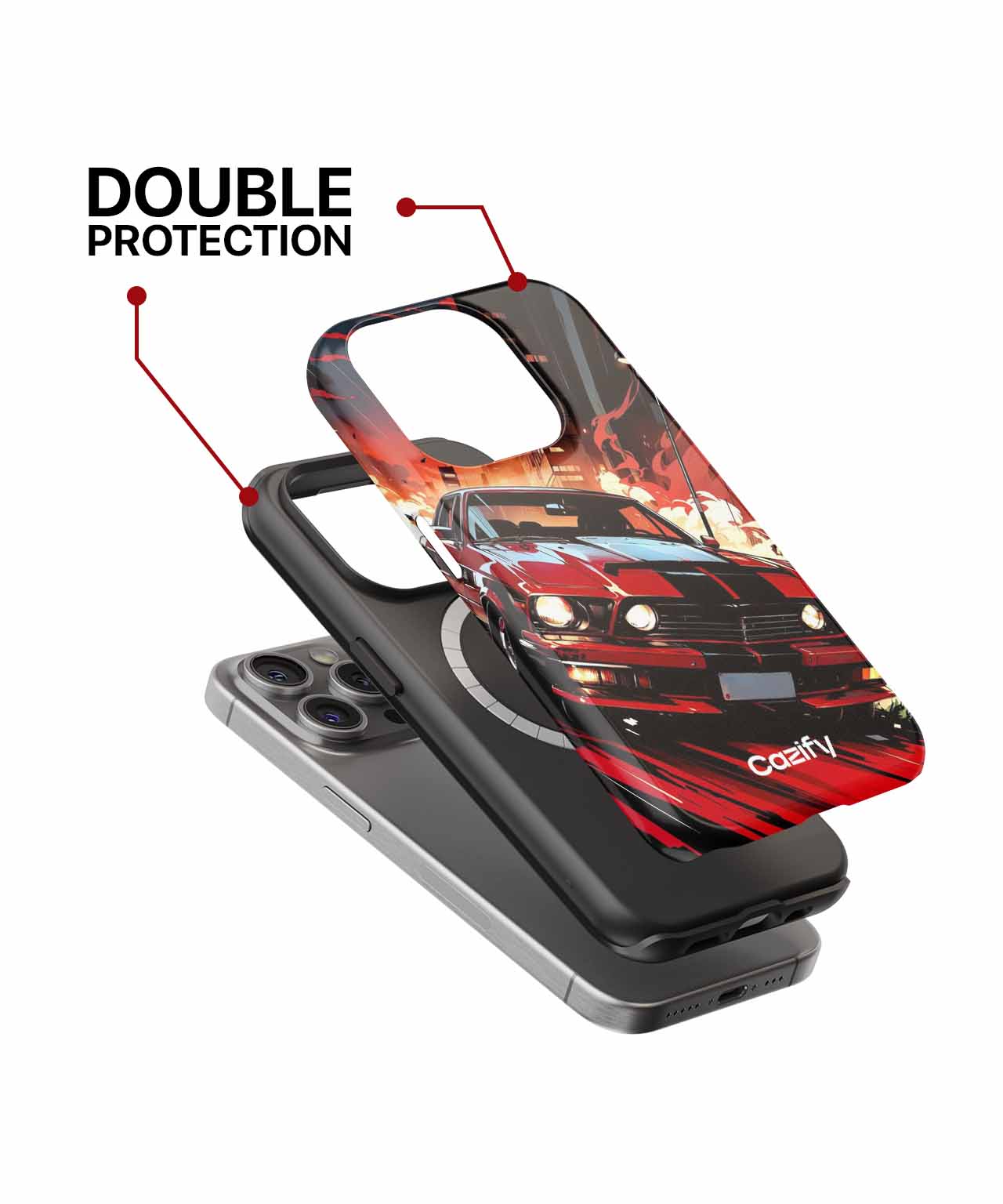Revved Up Red Racing Machine iPhone case Case Cazify - Delivery Canada