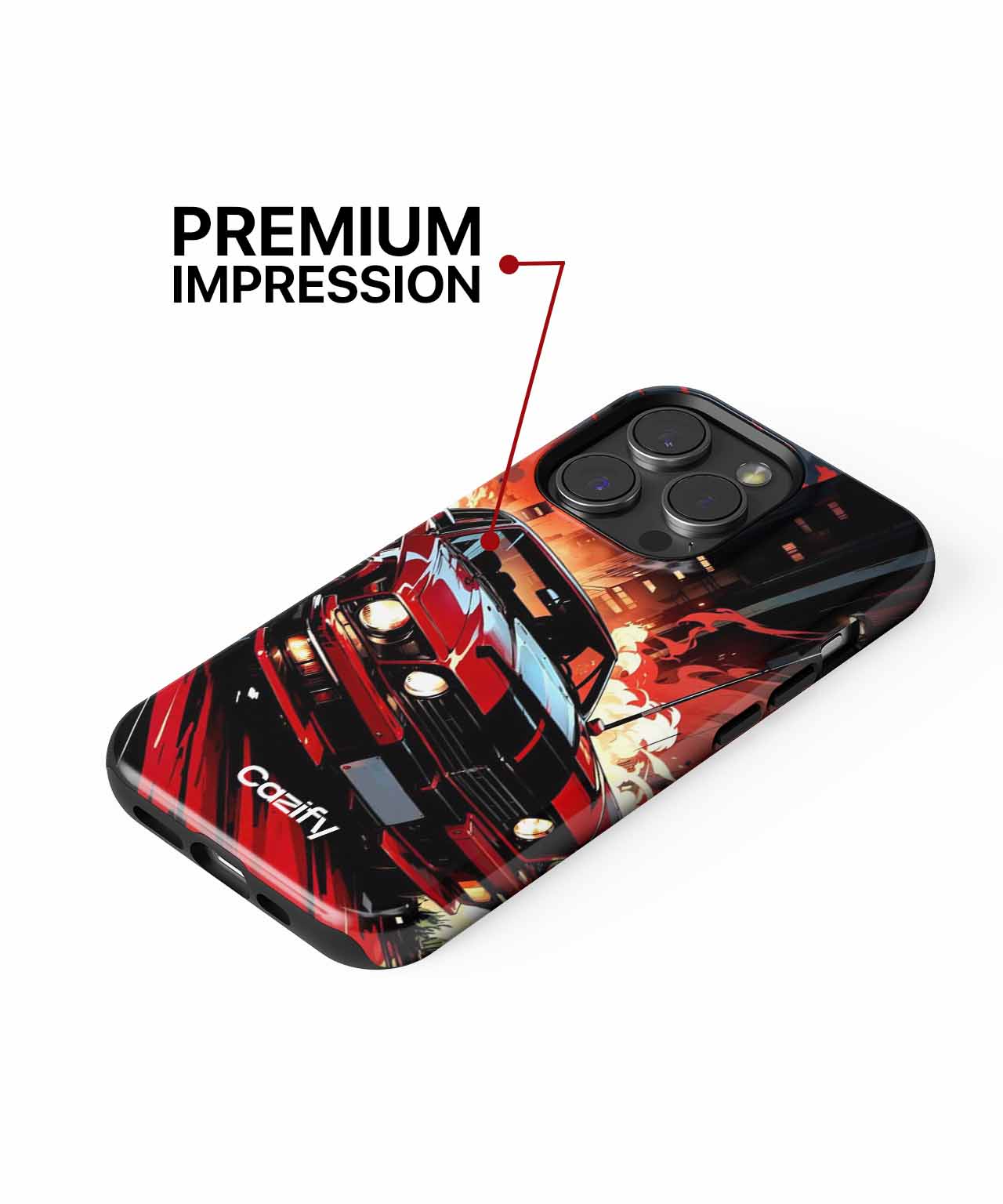 Revved Up Red Racing Machine iPhone case Case Cazify - Delivery Canada