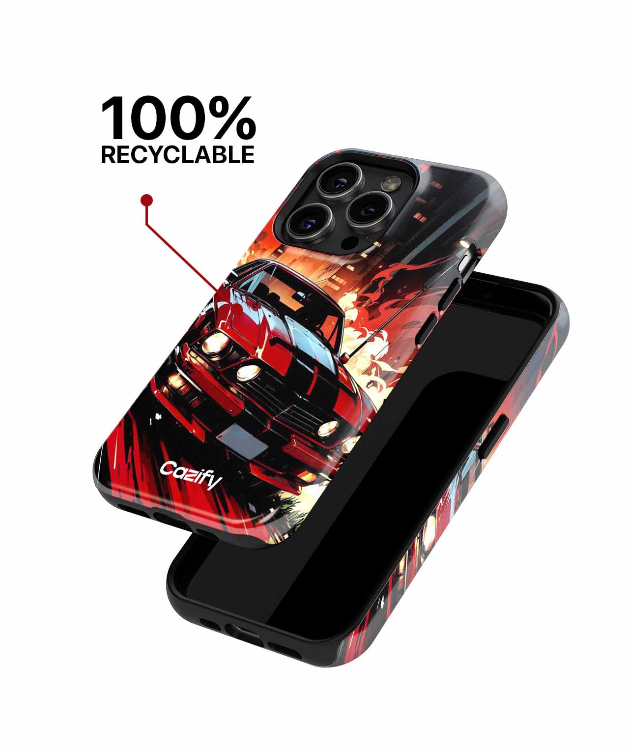Revved Up Red Racing Machine iPhone case Case Cazify - Delivery Canada