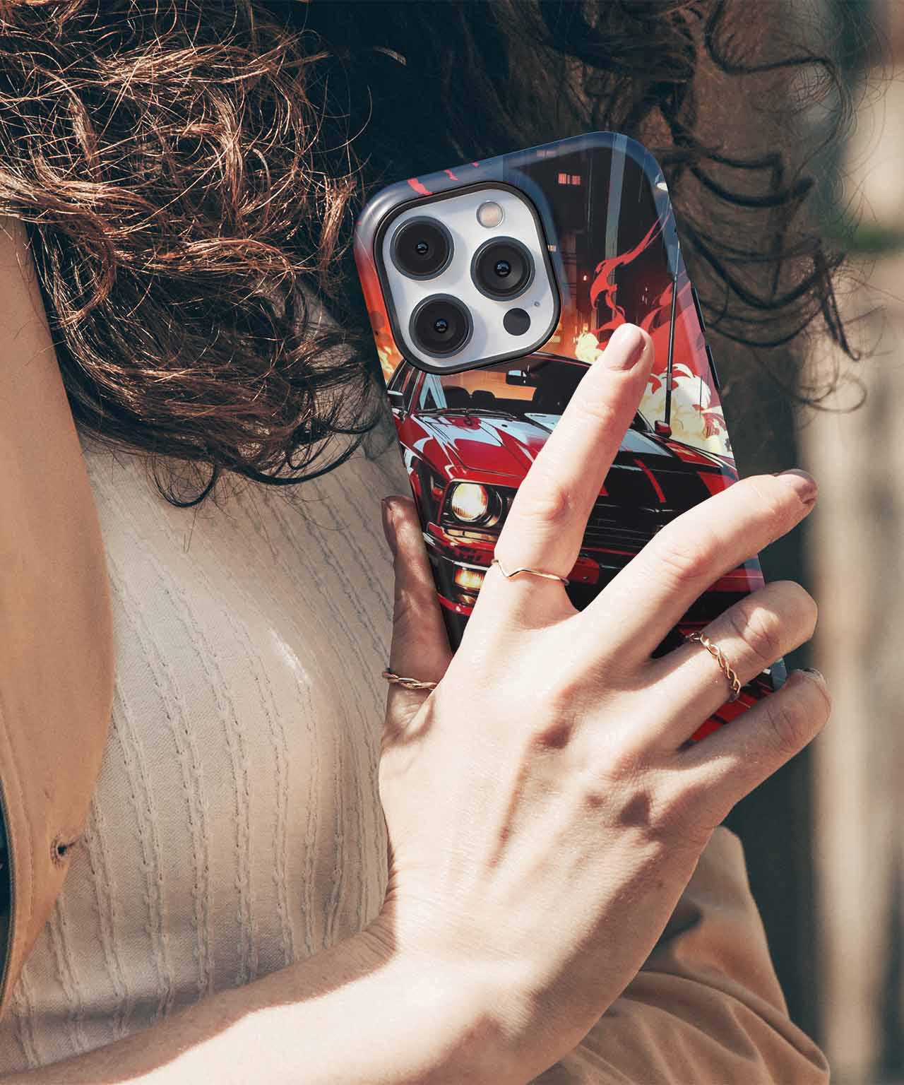 Revved Up Red Racing Machine iPhone case Case Cazify - Delivery Canada
