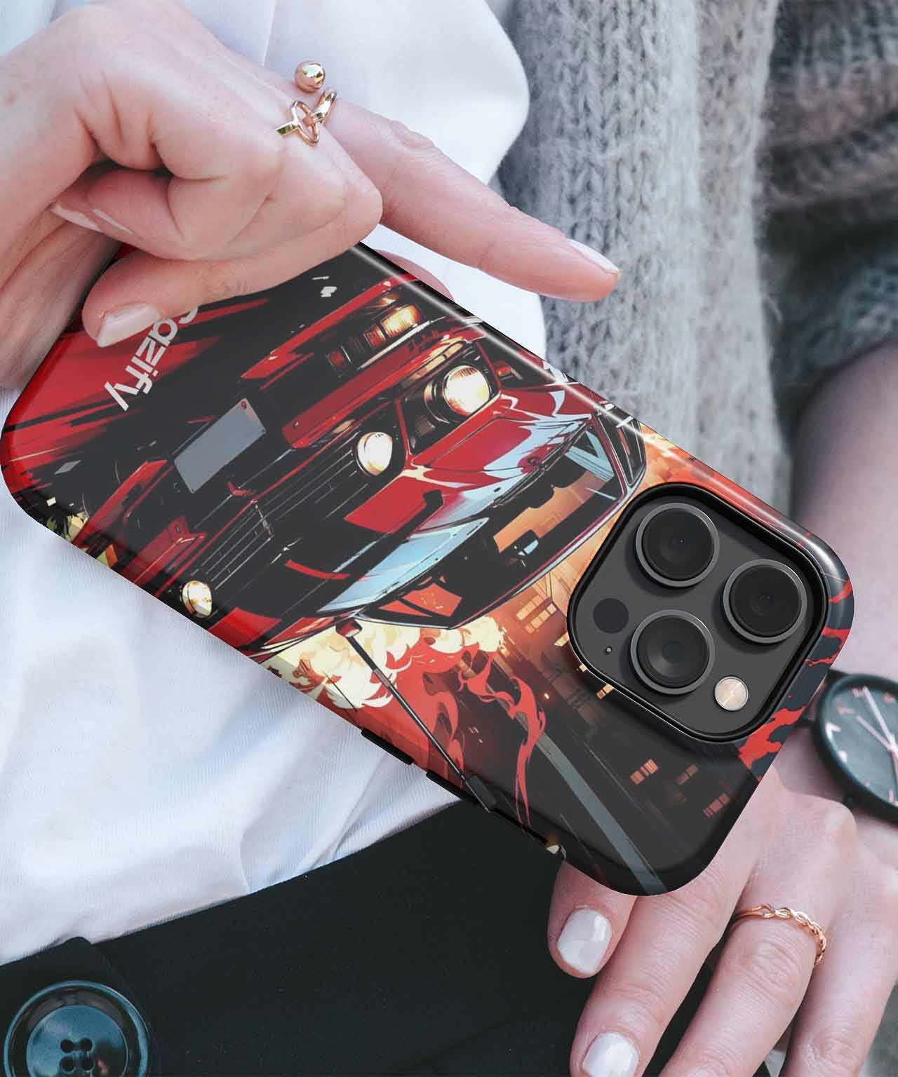 Revved Up Red Racing Machine iPhone case Case Cazify - Delivery Canada