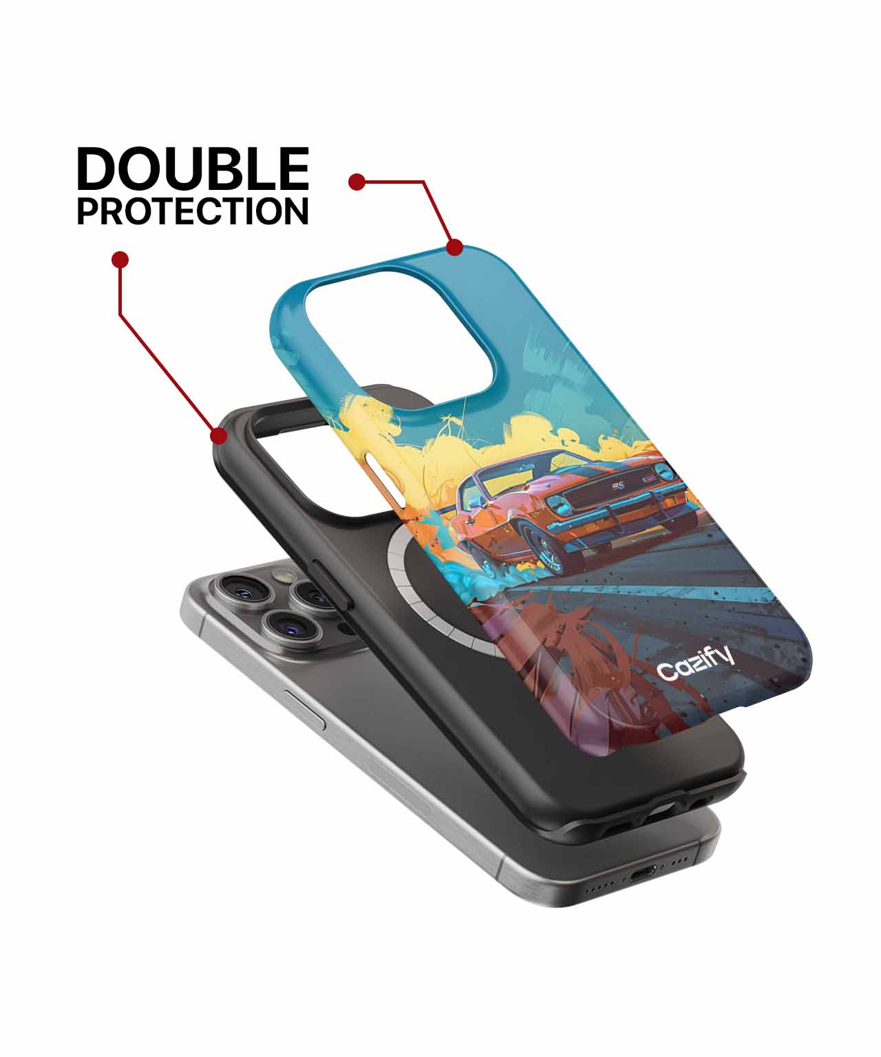 Revved Up Retro Ride Through Colors iPhone case Case Cazify - Delivery Canada