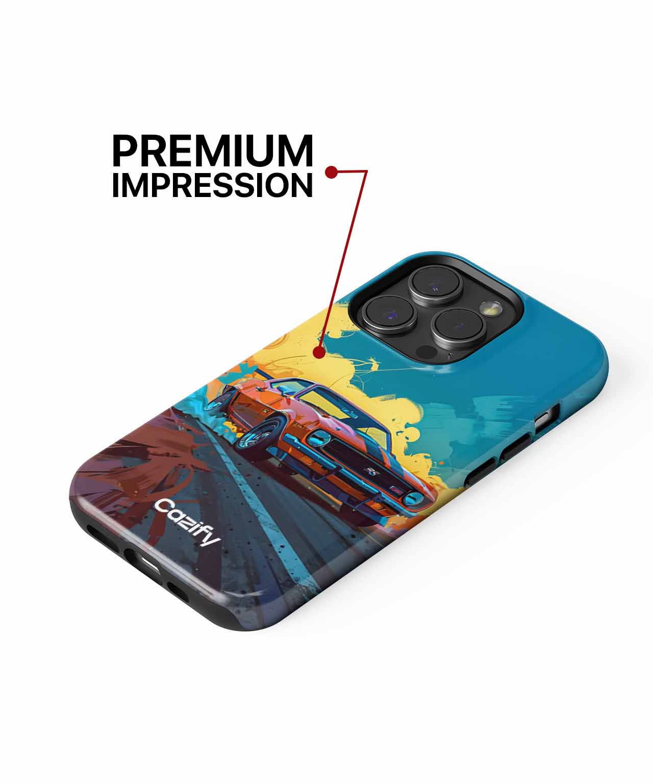 Revved Up Retro Ride Through Colors iPhone case Case Cazify - Delivery Canada