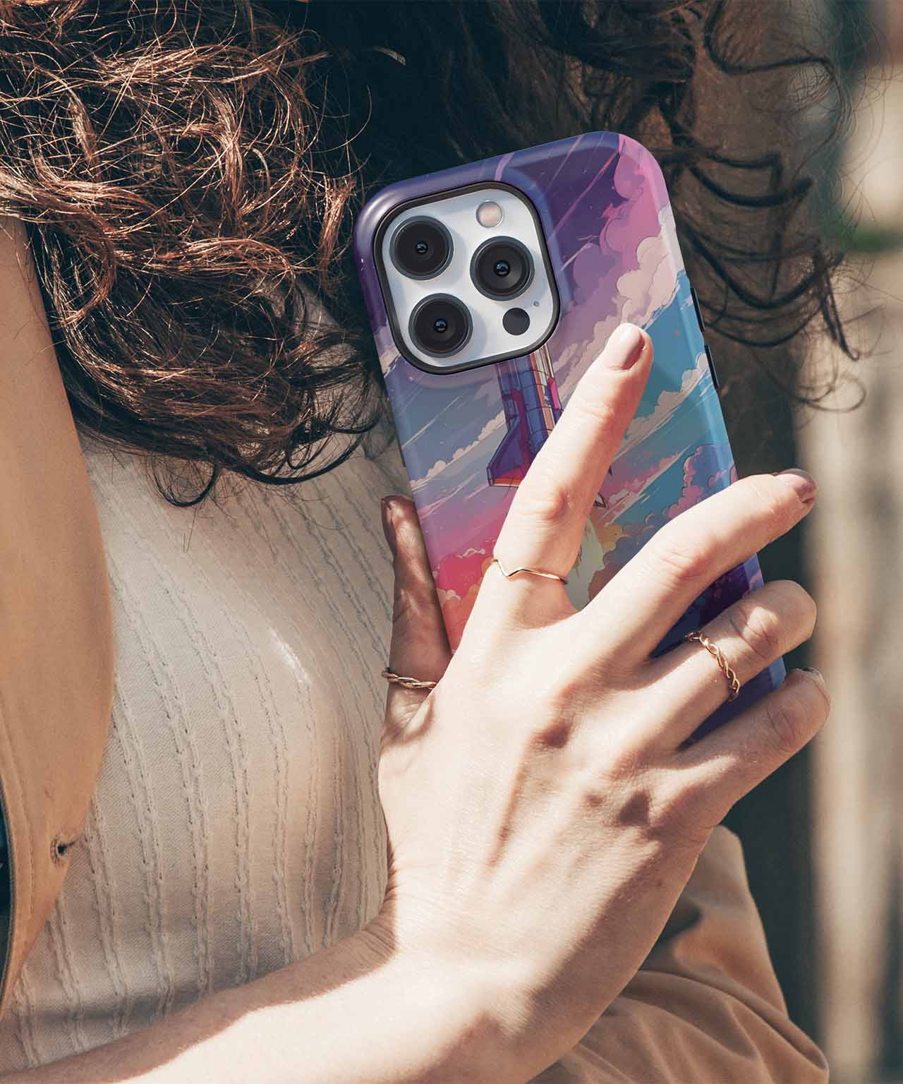 Rocketing into Colorful Dreams iPhone case Case Cazify - Delivery Canada