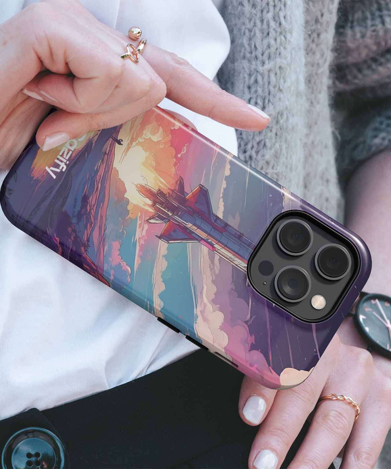 Rocketing into Colorful Dreams iPhone case Case Cazify - Delivery Canada
