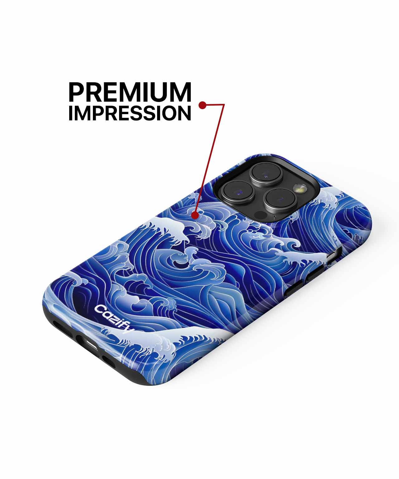 Rolling Blue Waves Splashing Joyfully iPhone case Case Cazify - Delivery Canada