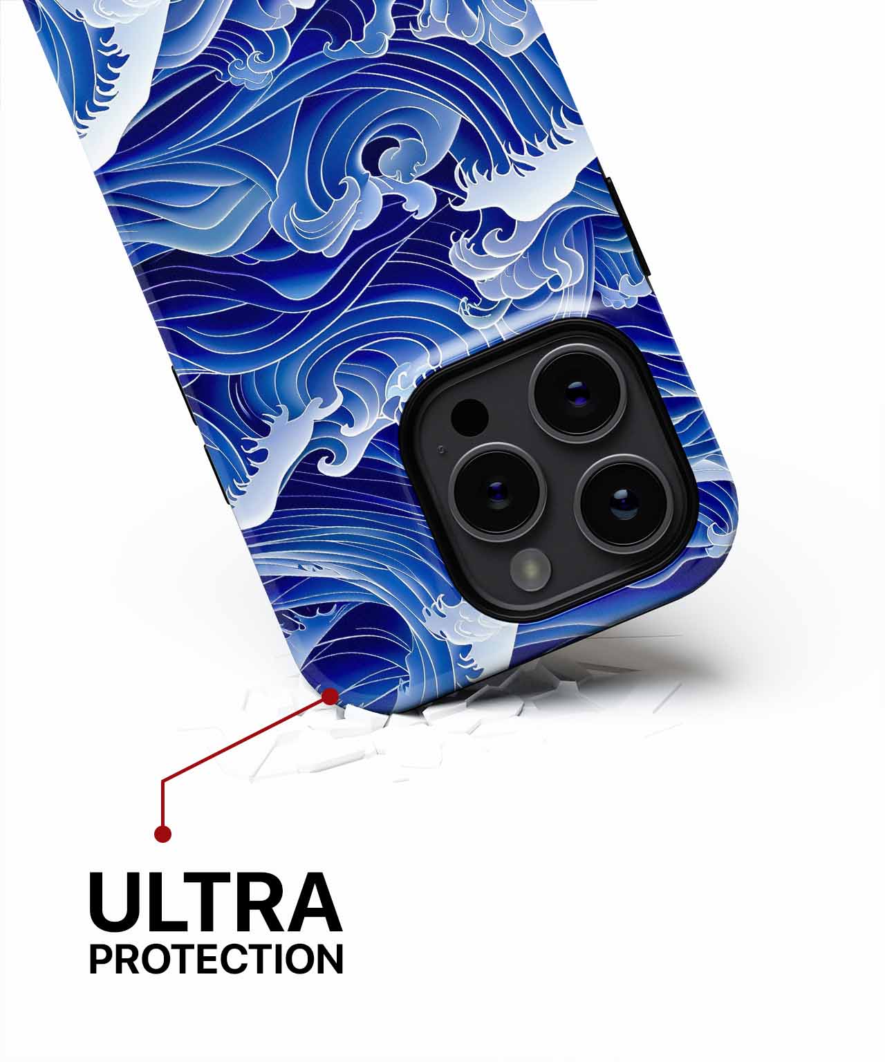 Rolling Blue Waves Splashing Joyfully iPhone case Case Cazify - Delivery Canada