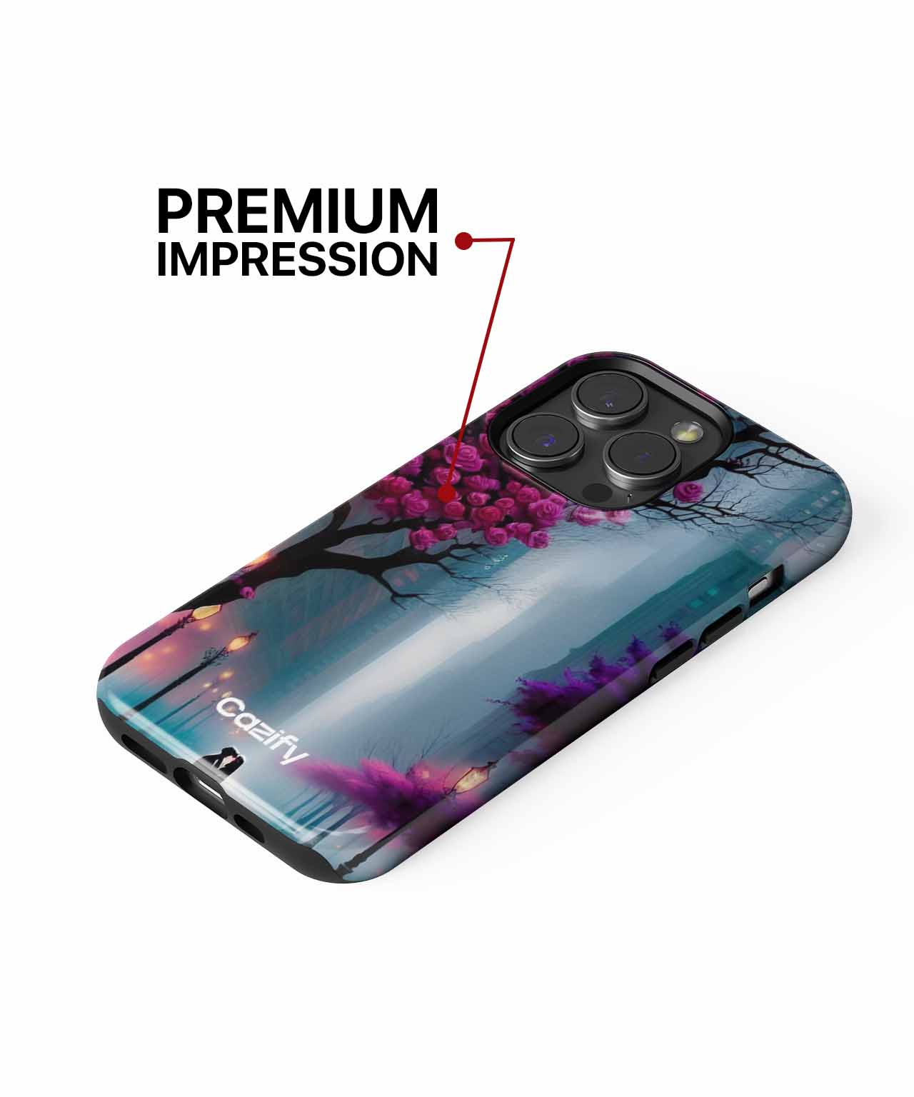Romantic Moonlit Rose Garden Walk iPhone case Case Cazify - Delivery Canada