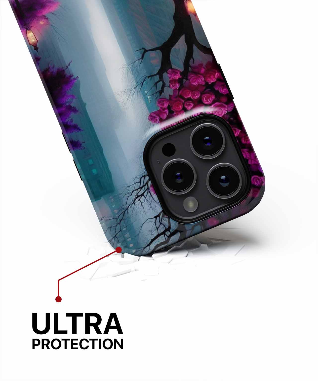 Romantic Moonlit Rose Garden Walk iPhone case Case Cazify - Delivery Canada