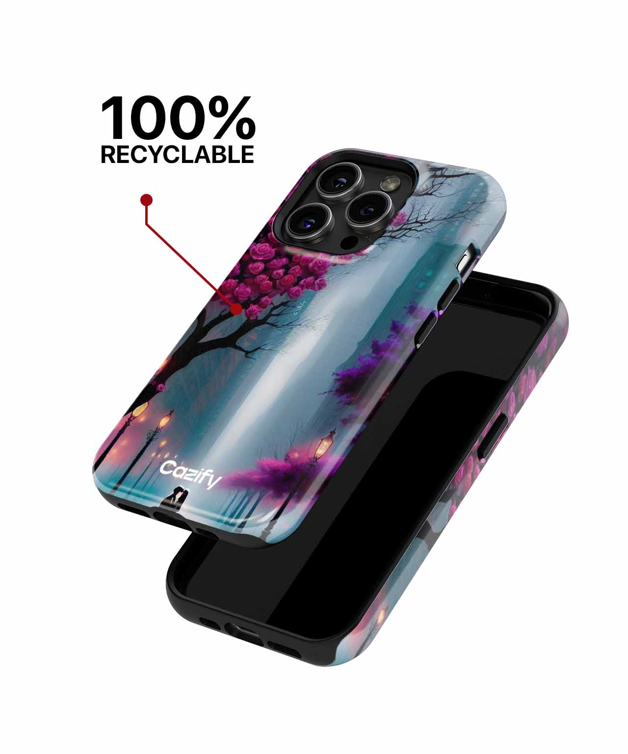 Romantic Moonlit Rose Garden Walk iPhone case Case Cazify - Delivery Canada
