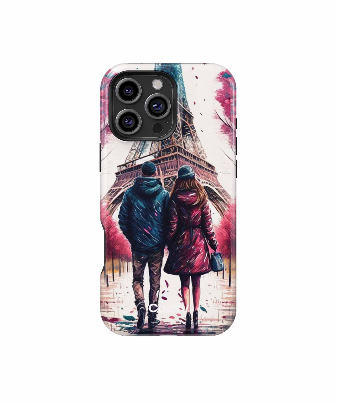 Romantic Stroll Under Pink Trees iPhone case Case Cazify - Delivery Canada