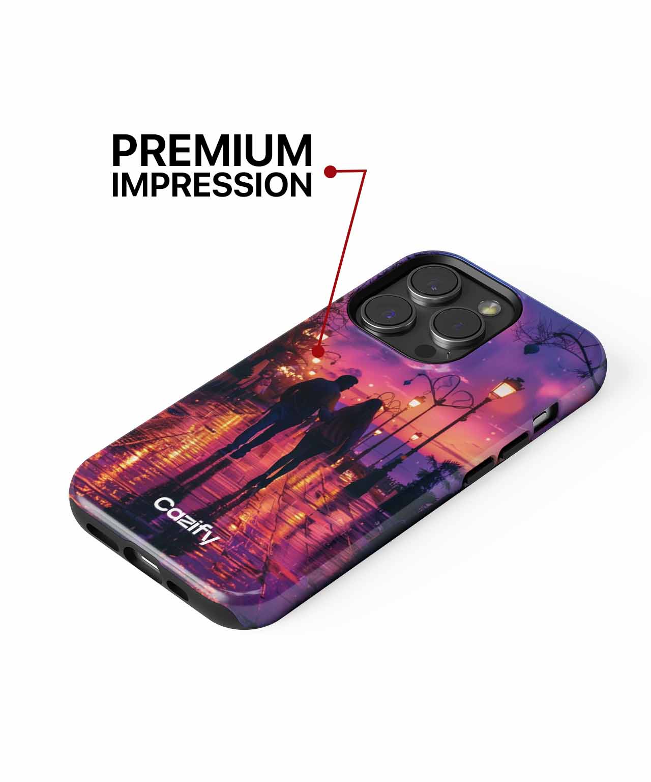 Romantic Sunset Stroll with Reflections iPhone case Case Cazify - Delivery Canada
