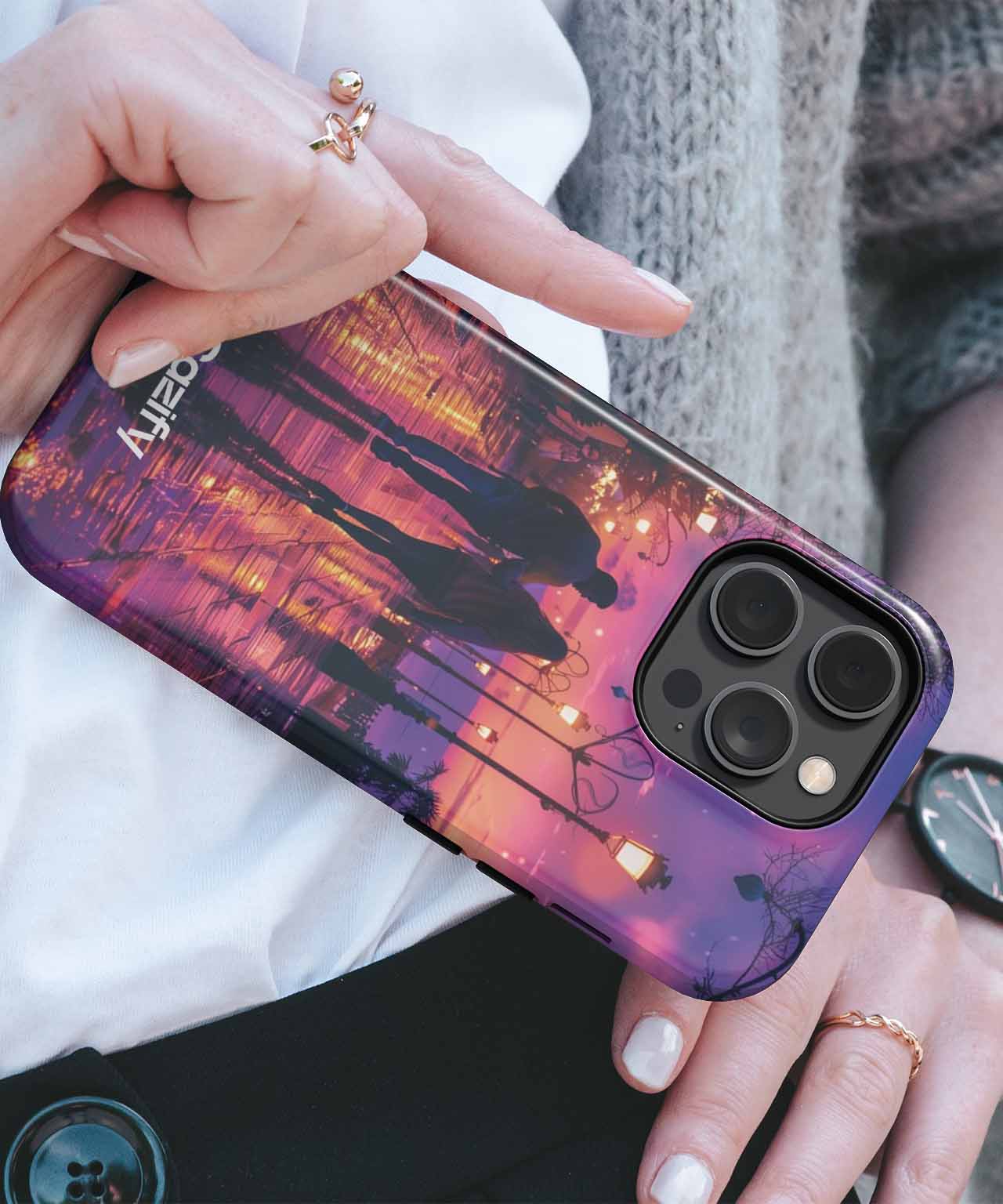 Romantic Sunset Stroll with Reflections iPhone case Case Cazify - Delivery Canada