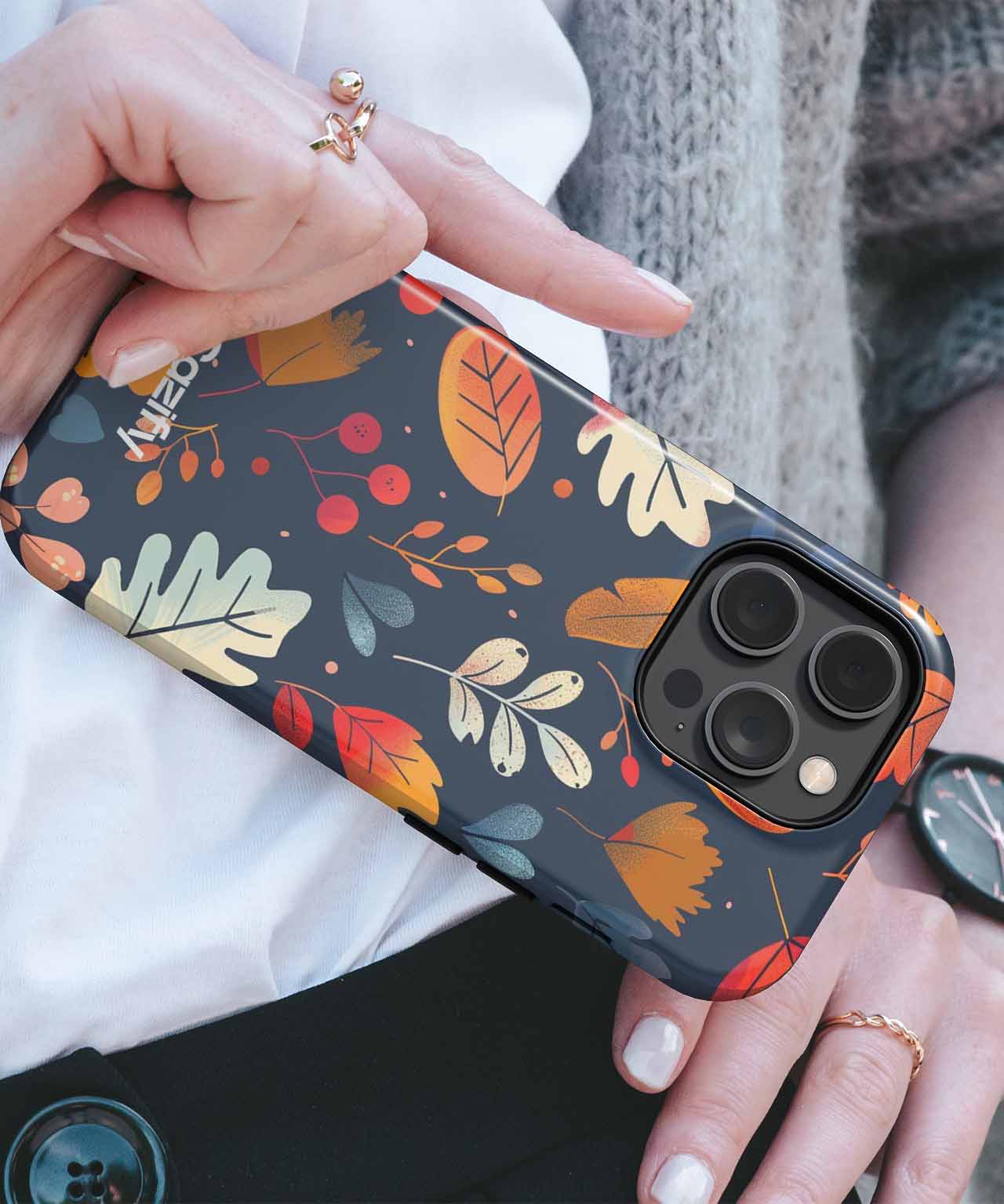 Rustic Autumn Leaves Dance Everywhere iPhone case Case Cazify - Delivery Canada