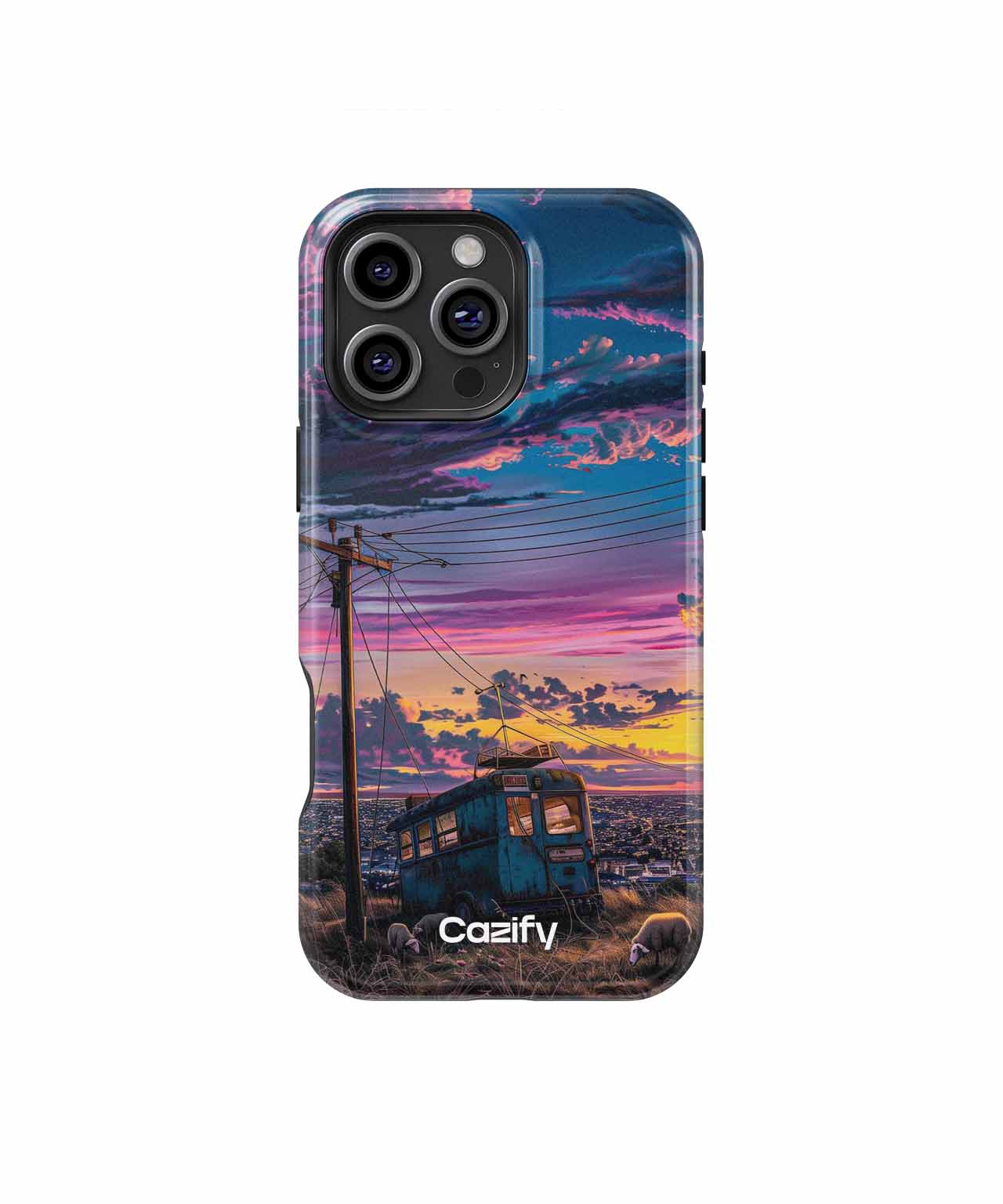 Rustic Sunset Over Abandoned Bus iPhone case Case Cazify - Delivery Canada
