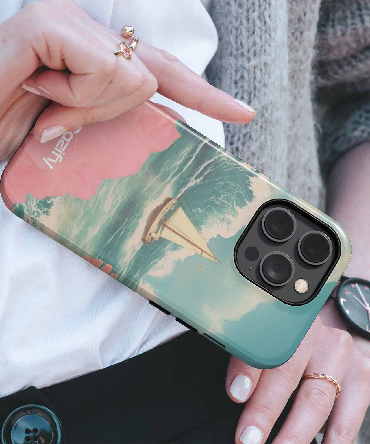 Sailing Through Vibrant Waves and Blooms iPhone case Case Cazify - Delivery Canada