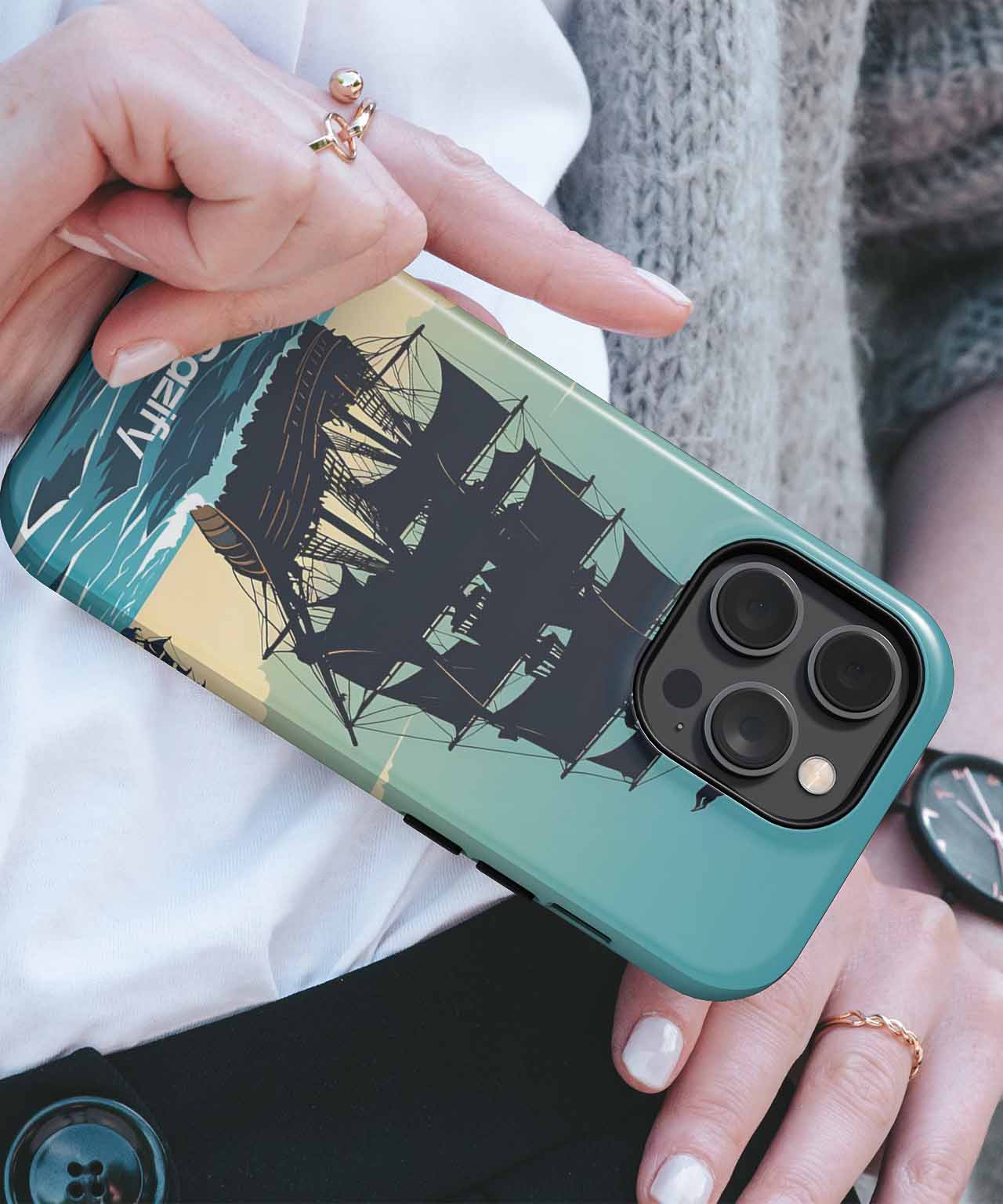 Sailing Through Wavy Adventures iPhone case Case Cazify - Delivery Canada