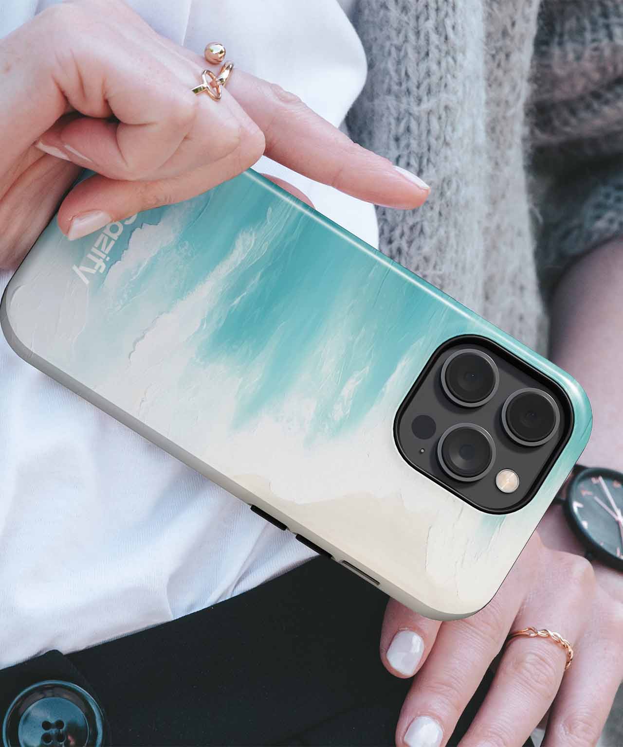 Sandy Beach Waves and Chill Vibes iPhone case Case Cazify - Delivery Canada