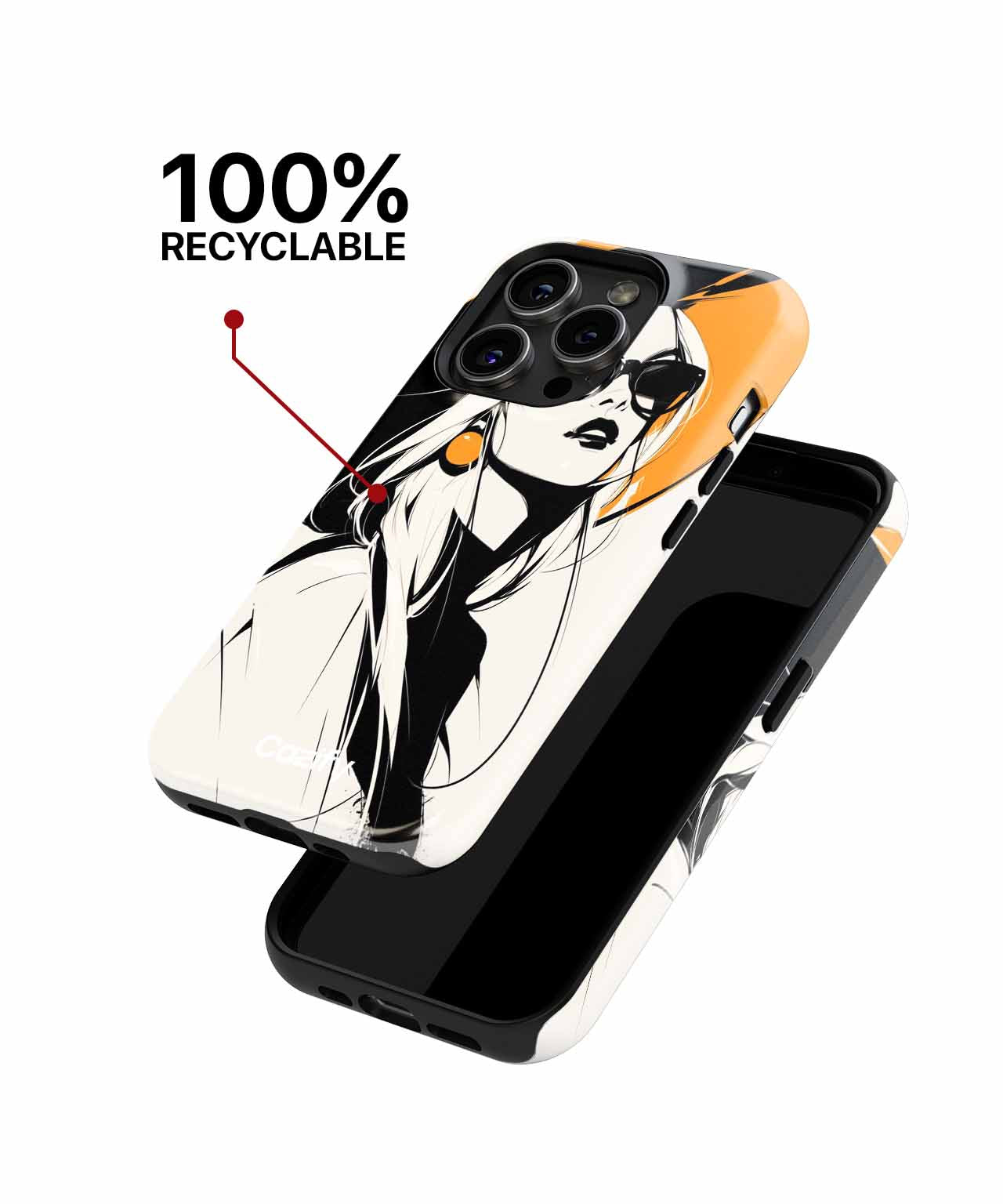 Sassy Chic Fashionista in Shades iPhone case Case Cazify - Delivery Canada