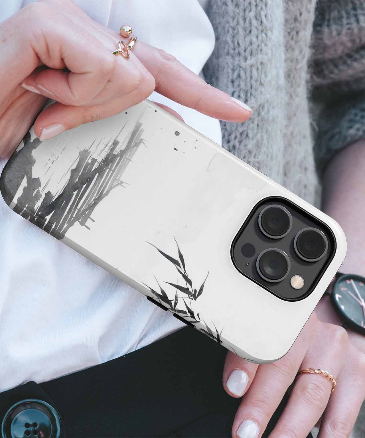 Serene Bamboo Pier in Misty Waters iPhone case Case Cazify - Delivery Canada