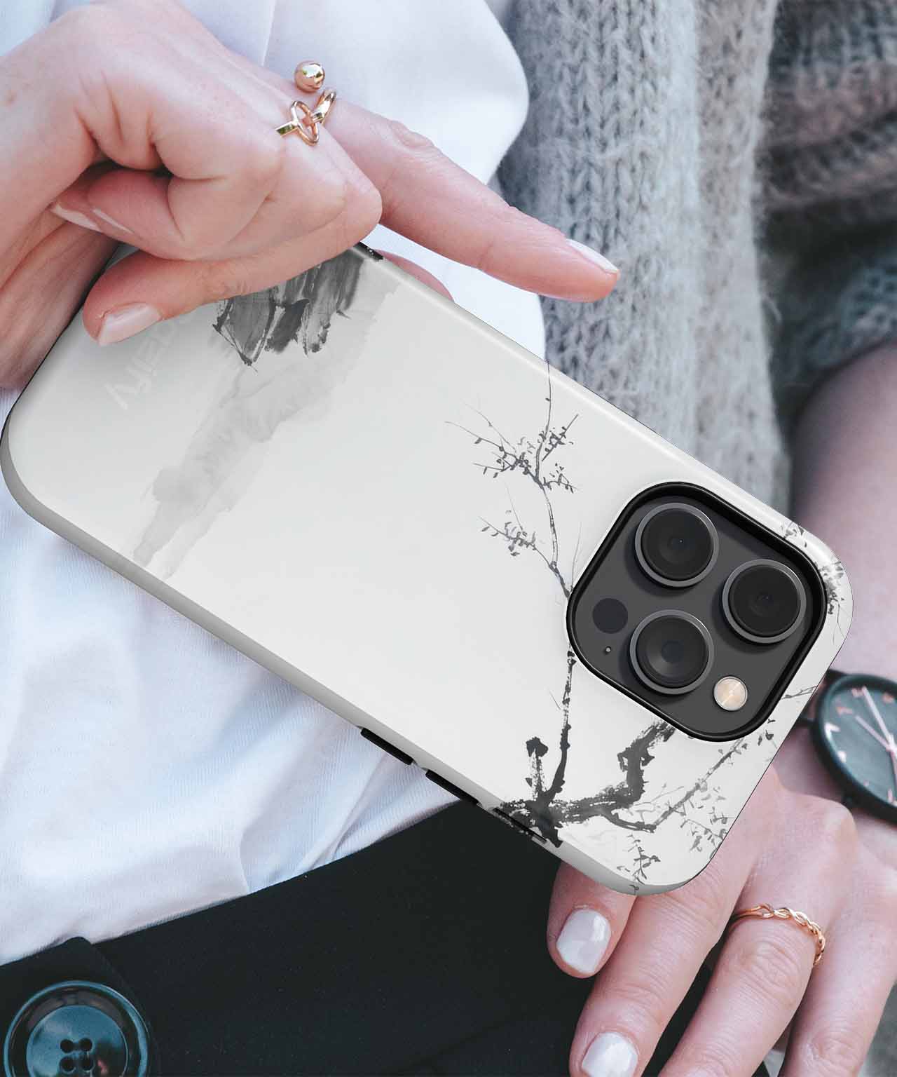 Serene Bird Perched on Blossoming Branch iPhone case Case Cazify - Delivery Canada