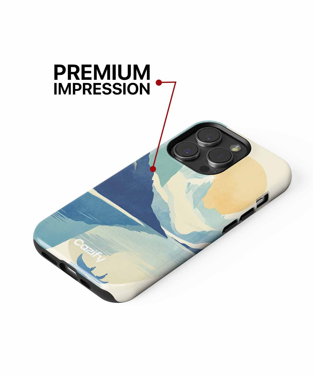 Serene Canoeing Adventure with Majestic Mountains iPhone case Case Cazify - Delivery Canada