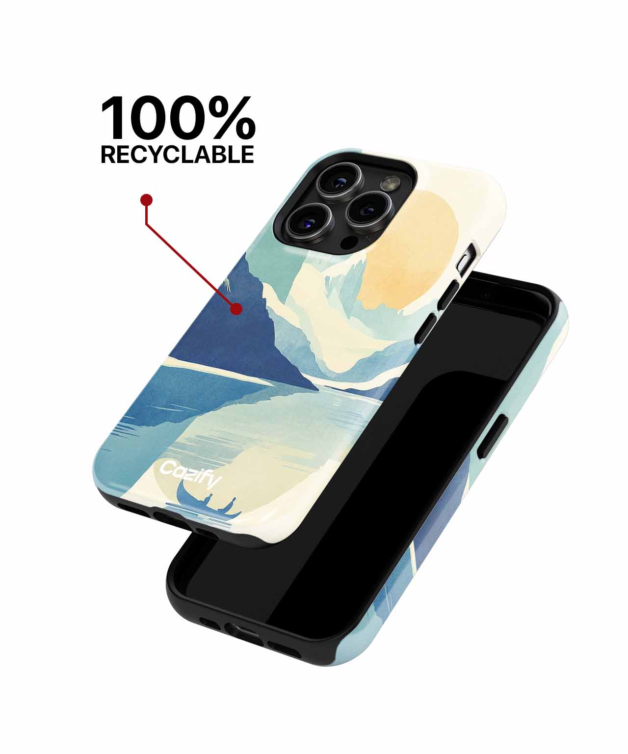 Serene Canoeing Adventure with Majestic Mountains iPhone case Case Cazify - Delivery Canada