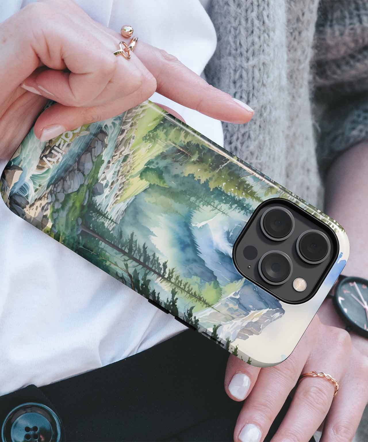 Serene Mountain Stream Paradise iPhone case Case Cazify - Delivery Canada
