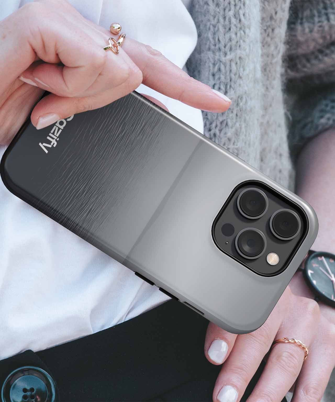 Serene Mysterious Waterscape With Gray Hues iPhone case Case Cazify - Delivery Canada