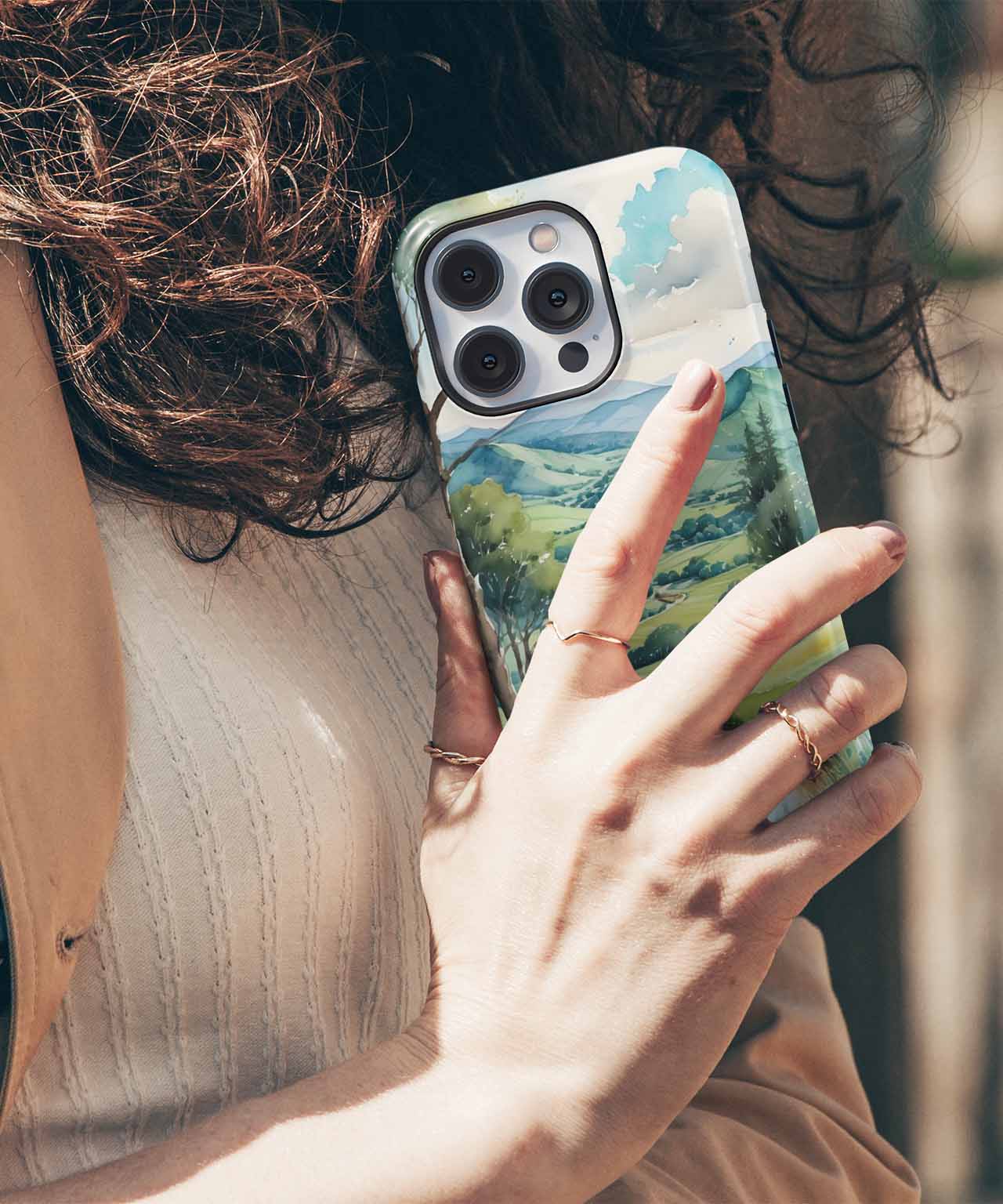 Serene Nature's Embrace with Gentle Stream iPhone case Case Cazify - Delivery Canada