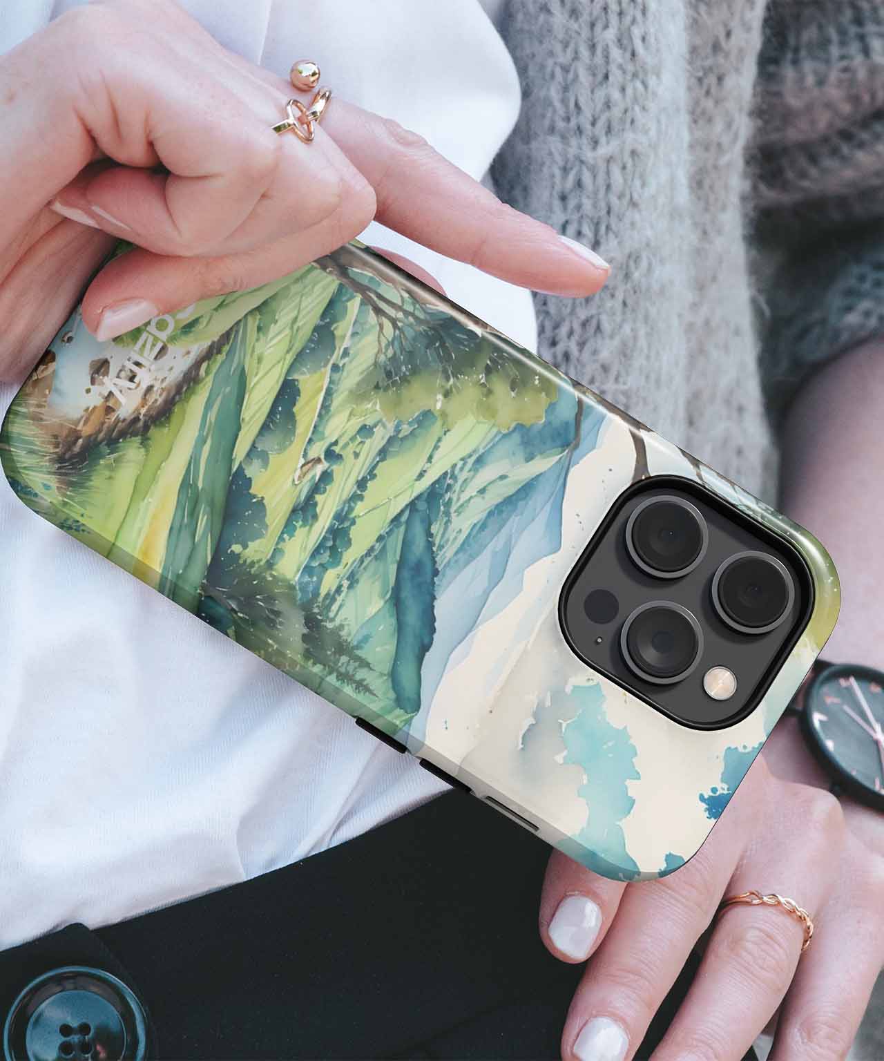 Serene Nature's Embrace with Gentle Stream iPhone case Case Cazify - Delivery Canada