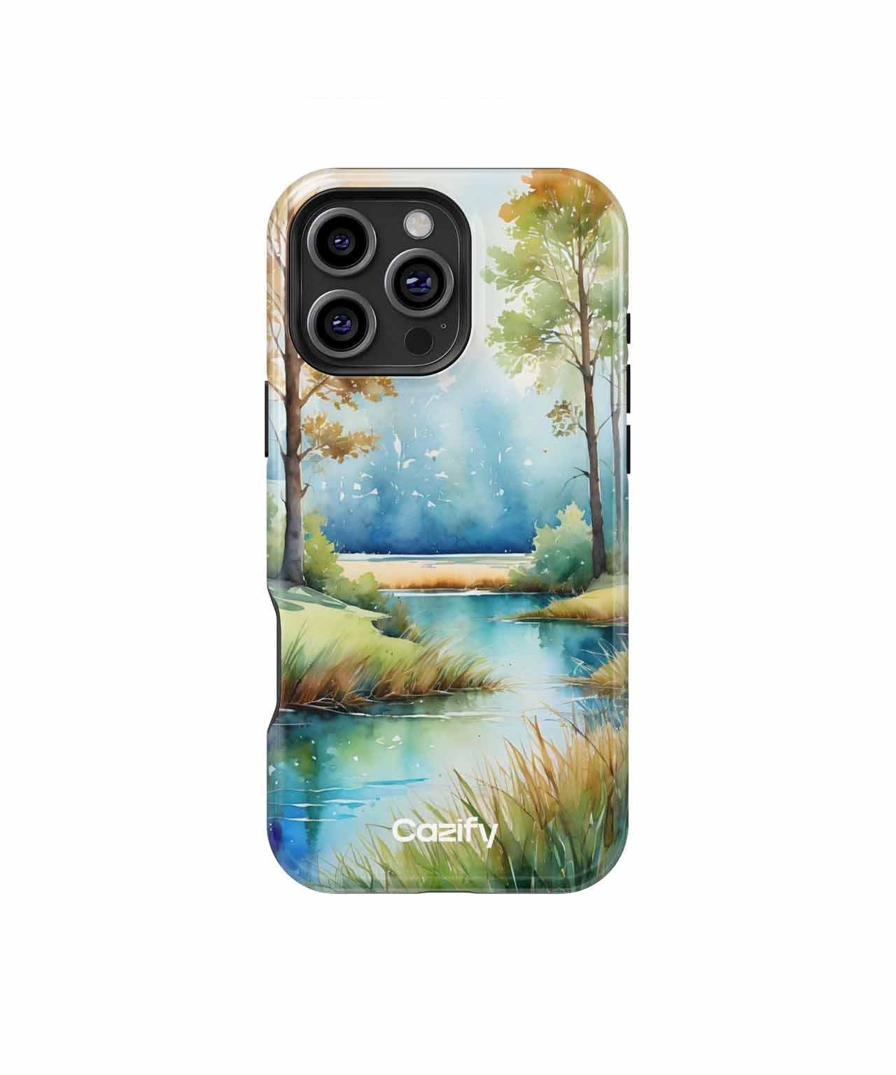 Serene Riverbank Retreat in Autumn iPhone case Case Cazify - Delivery Canada