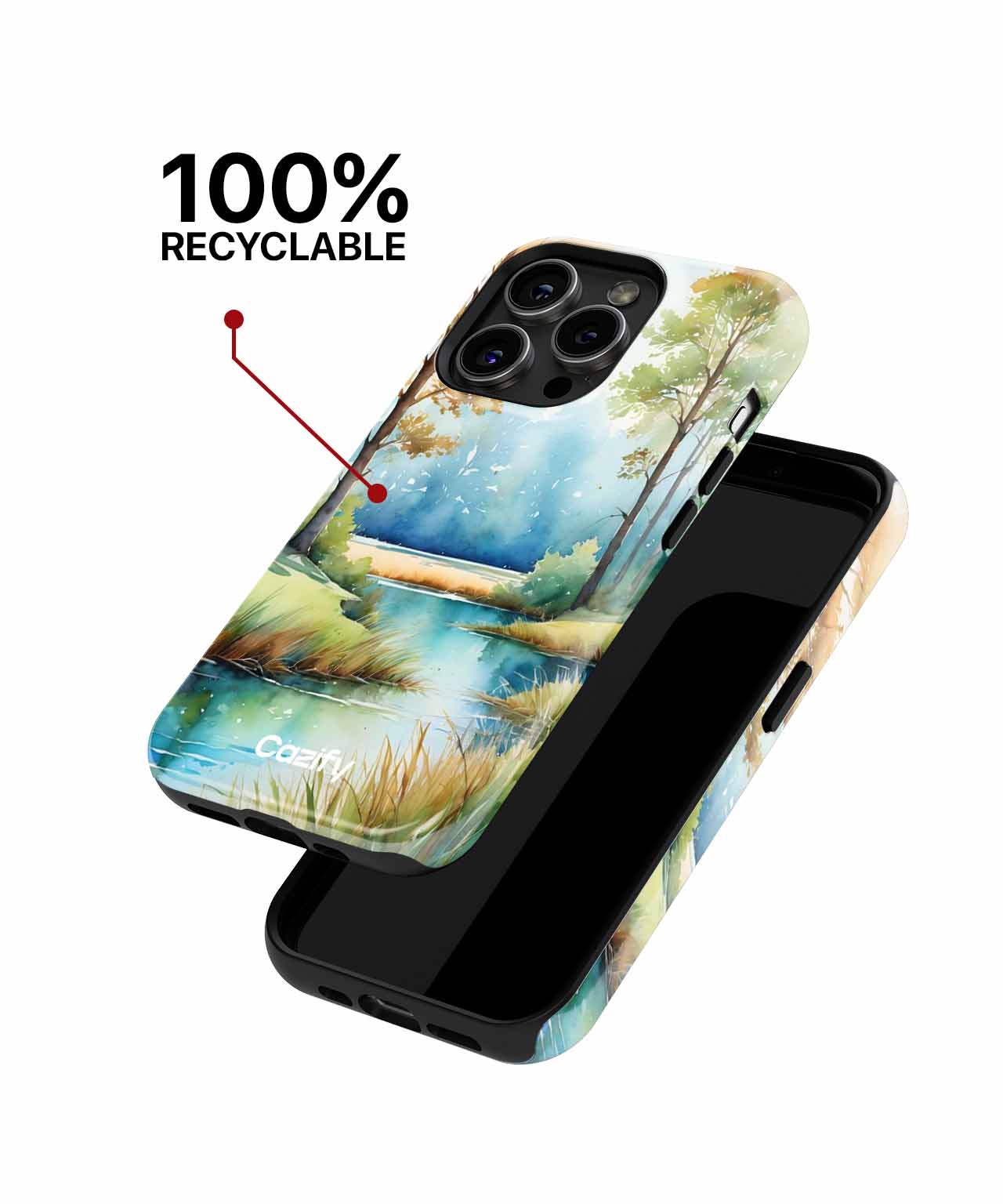 Serene Riverbank Retreat in Autumn iPhone case Case Cazify - Delivery Canada