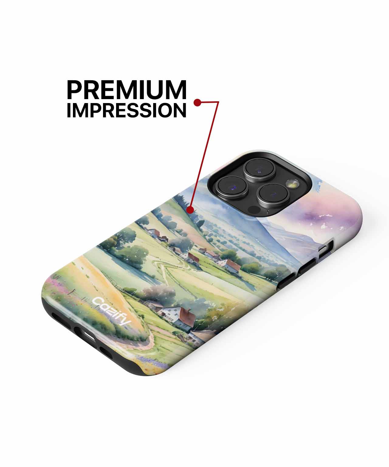 Serene Rolling Hills with Colorful Blooms iPhone case Case Cazify - Delivery Canada