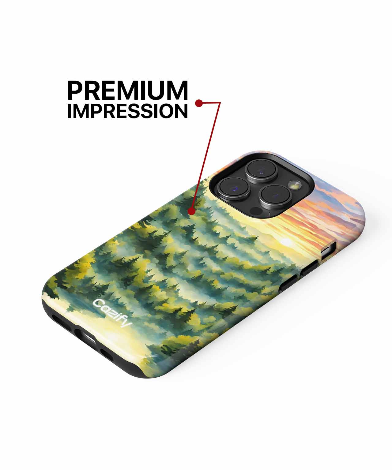 Serene Sunrise Over Misty Forest iPhone case Case Cazify - Delivery Canada