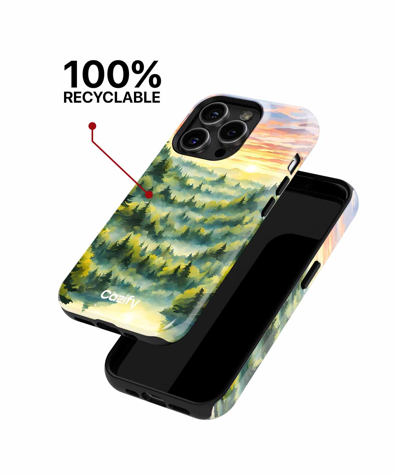 Serene Sunrise Over Misty Forest iPhone case Case Cazify - Delivery Canada