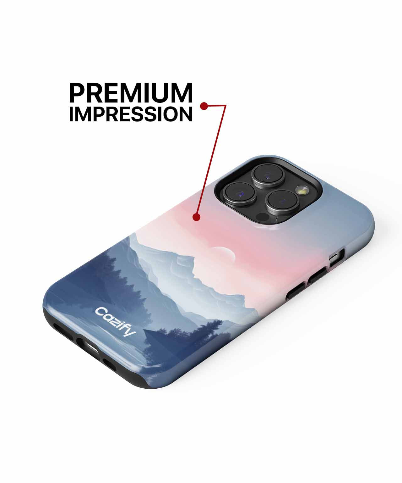 Serene Sunset Over Mountain Reflections iPhone case Case Cazify - Delivery Canada