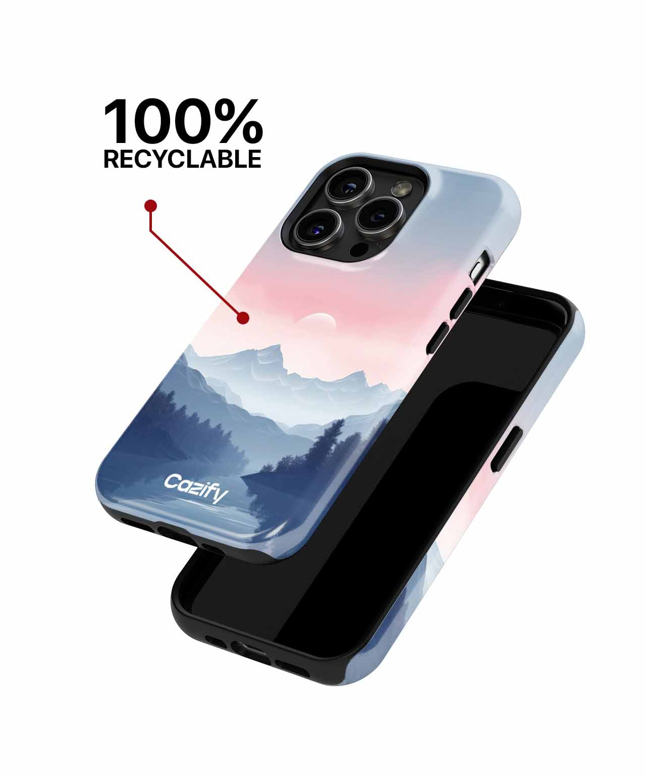 Serene Sunset Over Mountain Reflections iPhone case Case Cazify - Delivery Canada