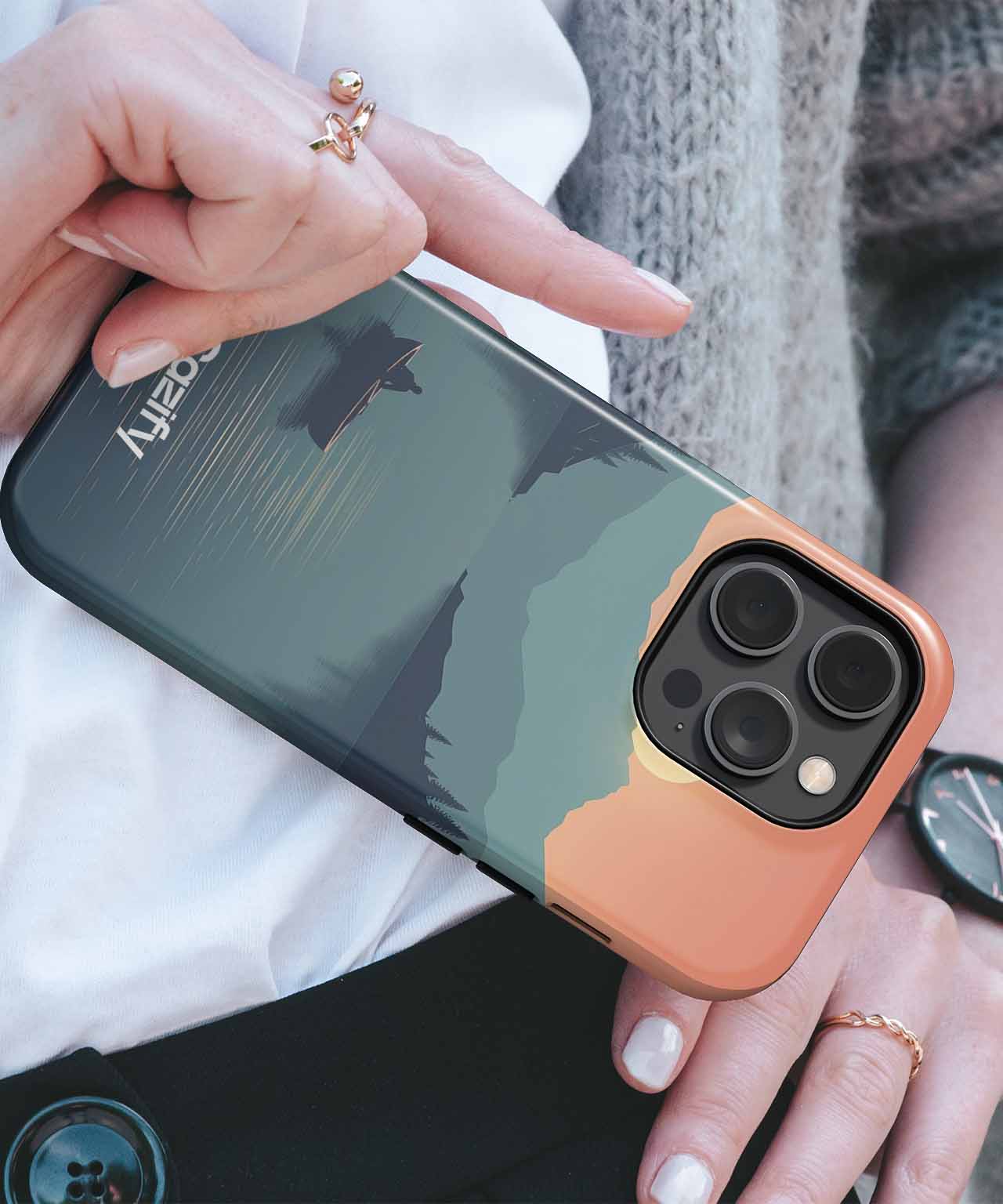 Serene Sunset Reflection on Calm Waters iPhone case Case Cazify - Delivery Canada