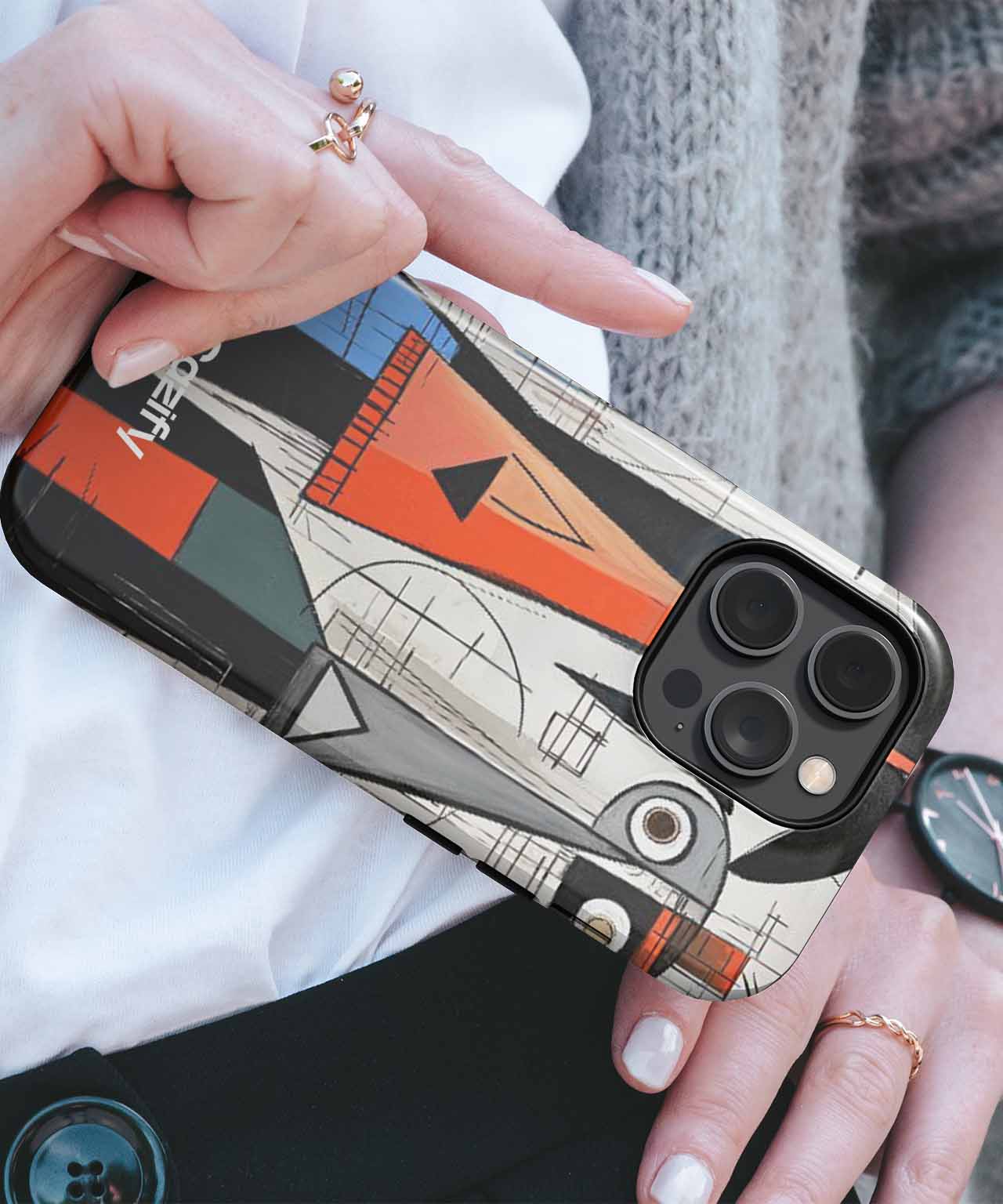 Silly Abstract Dogs with Quirky Faces iPhone case Case Cazify - Delivery Canada