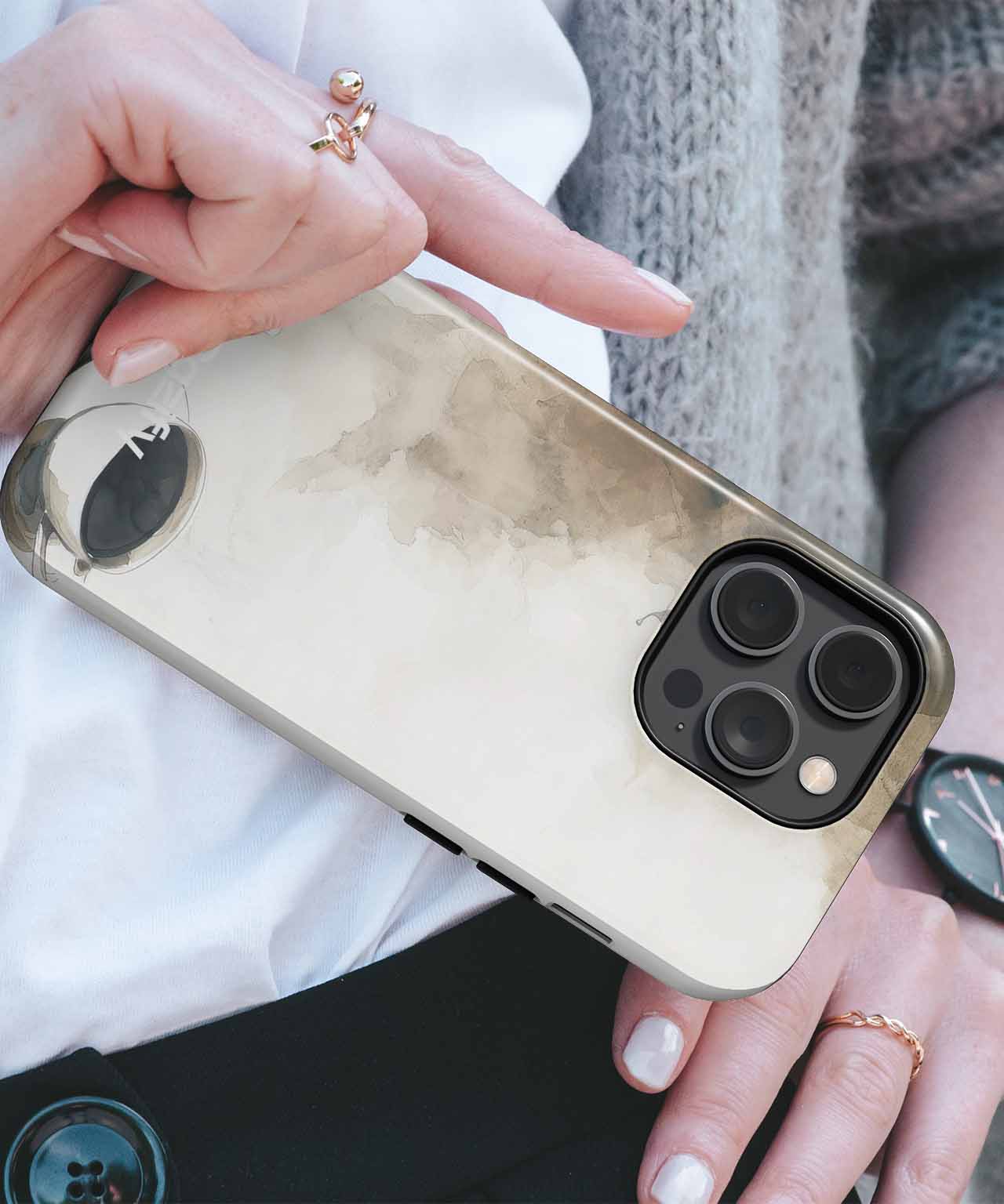 Sipping Serenity Over Coffee Splash iPhone case Case Cazify - Delivery Canada