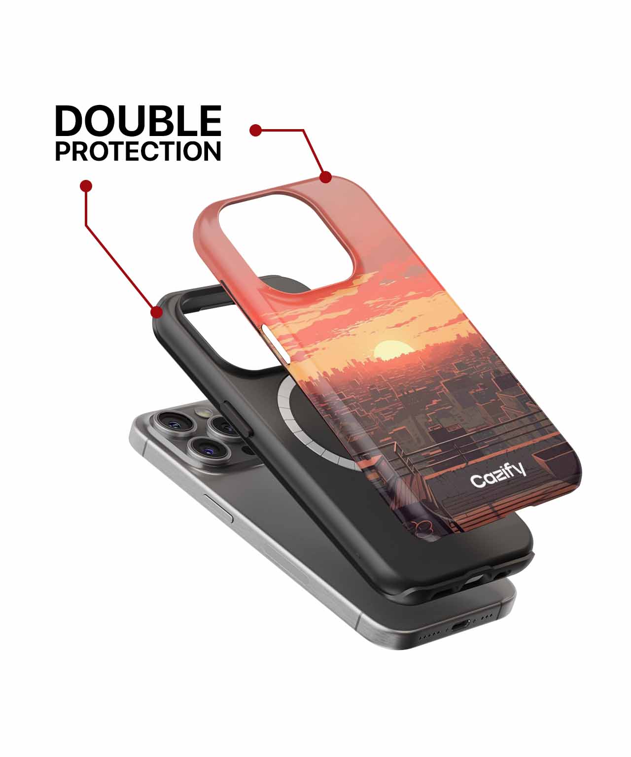 Sizzling Sunset Over Urban Rooftops iPhone case Case Cazify - Delivery Canada