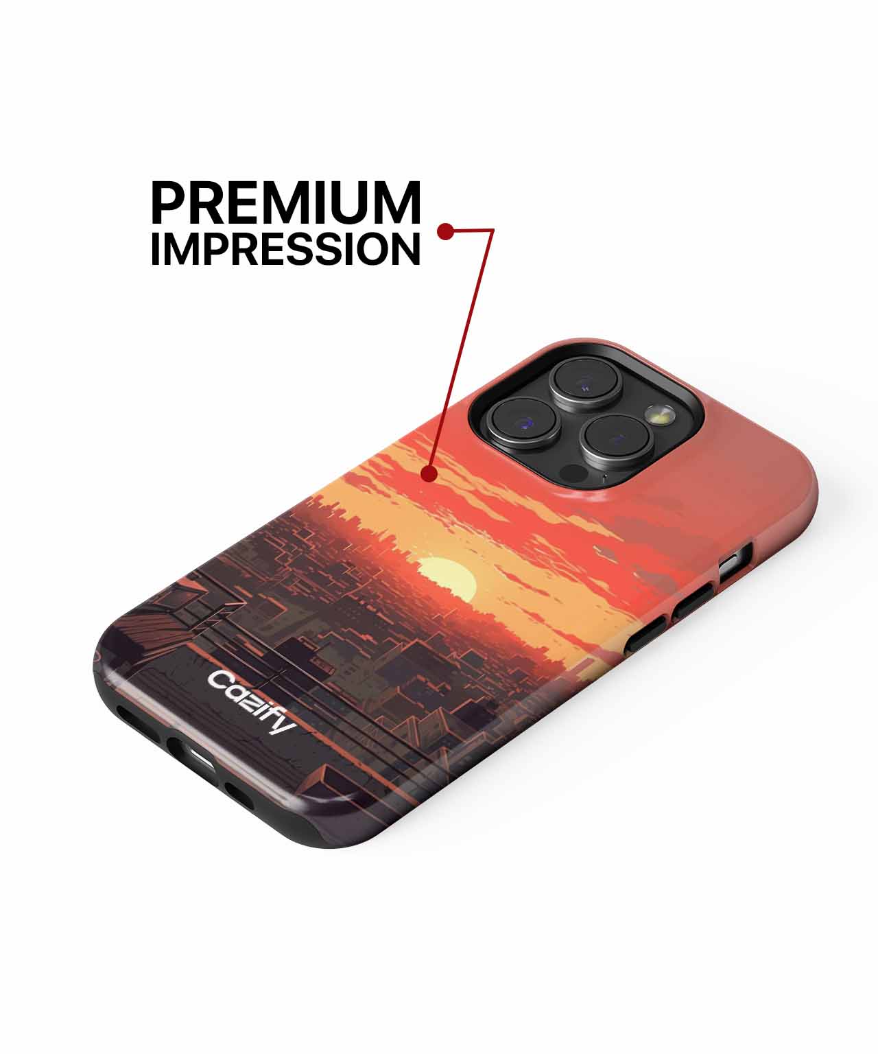Sizzling Sunset Over Urban Rooftops iPhone case Case Cazify - Delivery Canada