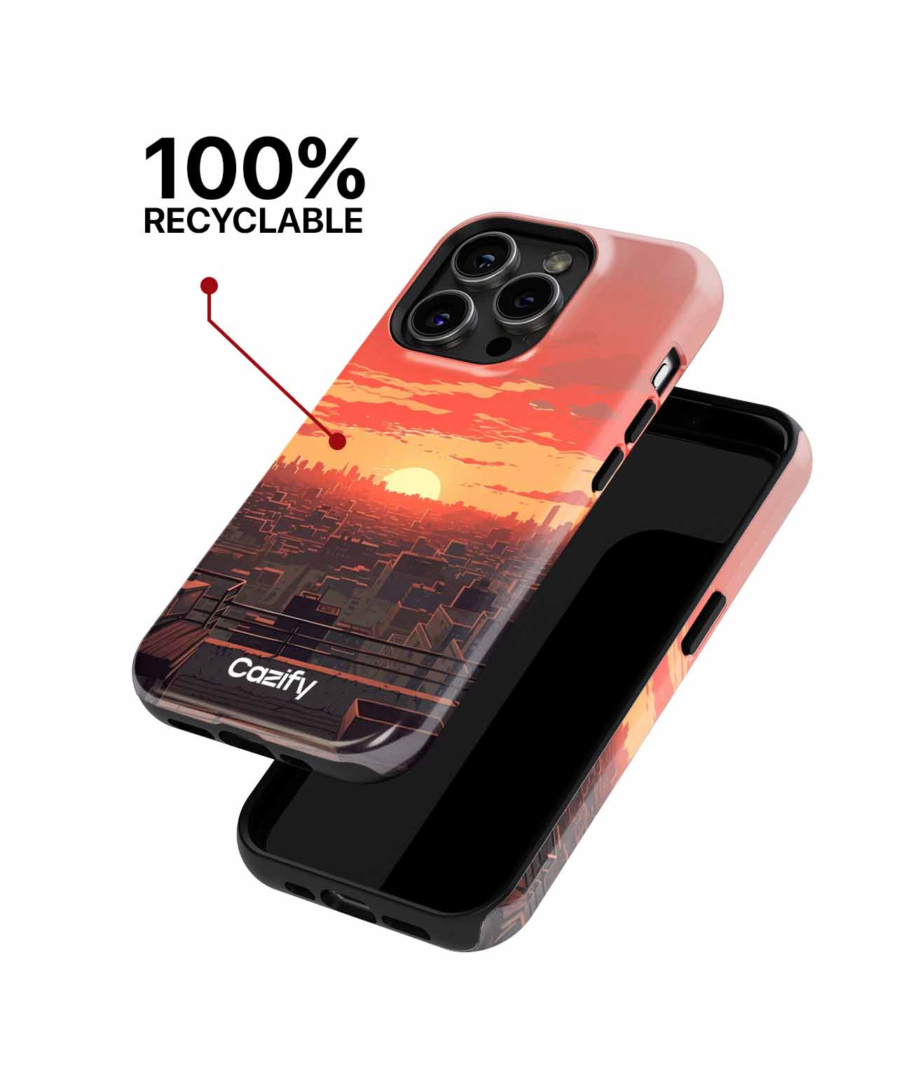 Sizzling Sunset Over Urban Rooftops iPhone case Case Cazify - Delivery Canada