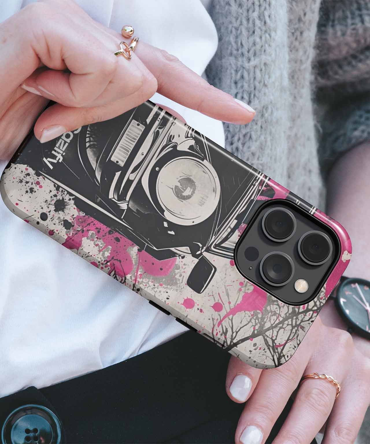 Sleek Vintage Rebel Car Art iPhone case Case Cazify - Delivery Canada